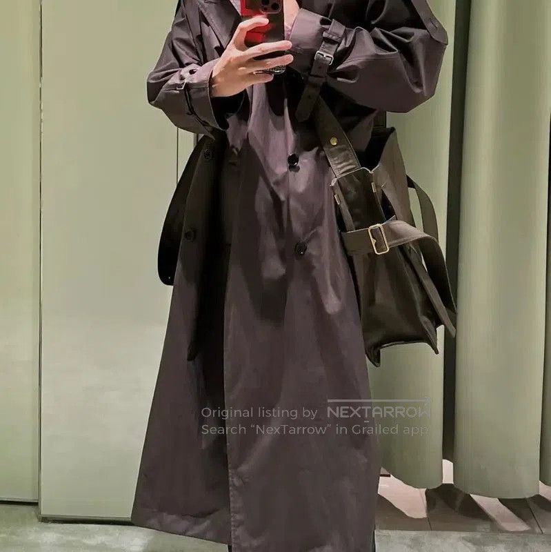 Burberry Burberry Women's Dark Gray Cotton Trench Coat. Size M / US 6-8 / IT 42-44 - 8 Thumbnail