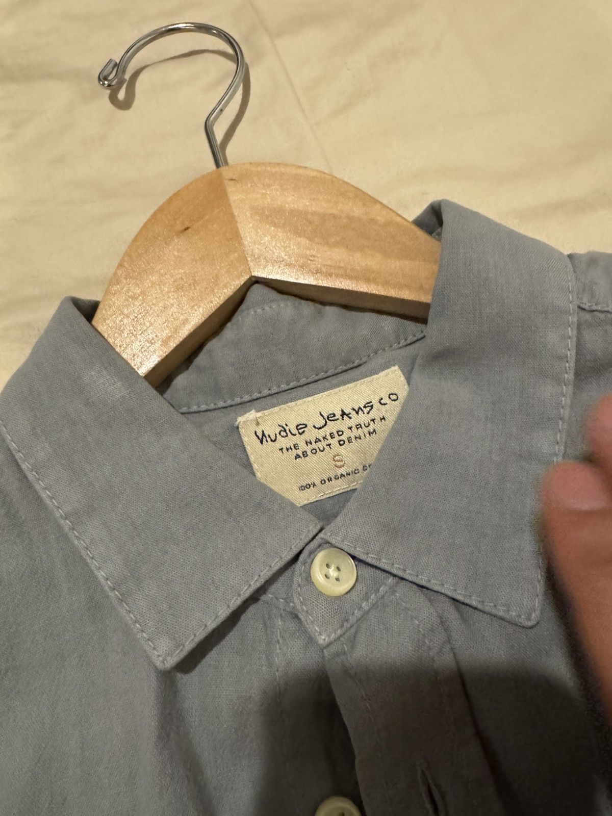Nudie Jeans Nudie Jeans blue grey shirt Size US S / EU 44-46 / 1 - 2 Thumbnail