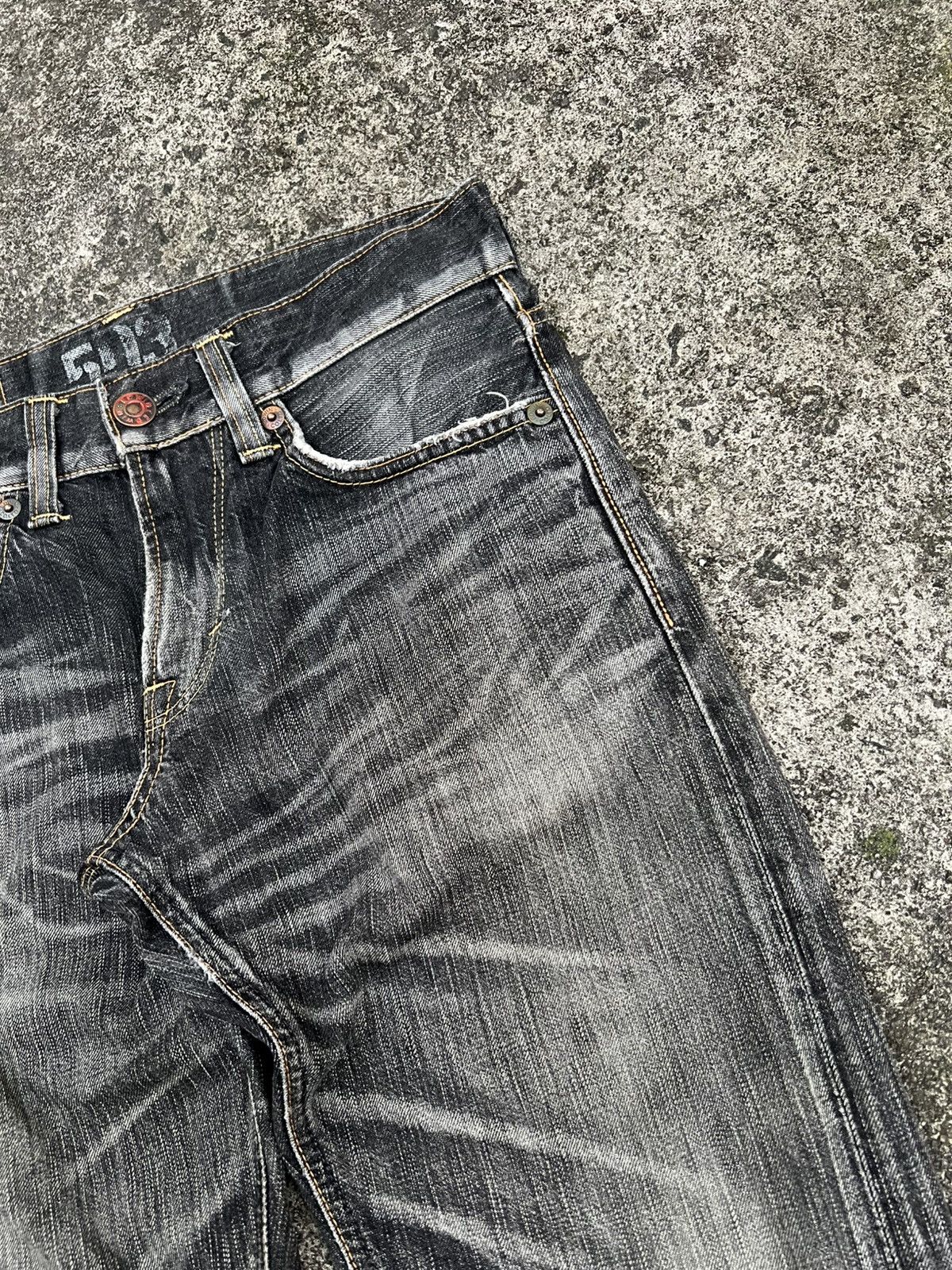 Edwin VINTAGE EDWIN 503 BLUE TRIP DISTRESS PUNK JEAN JAPAN Size US 29 - 6 Thumbnail