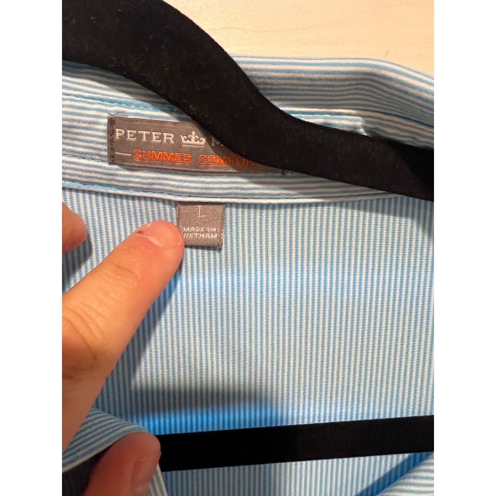 Peter Millar Peter Millar Summer Comfort Light Blue Striped Golf Polo Shi Size US L / EU 52-54 / 3 - 2 Thumbnail
