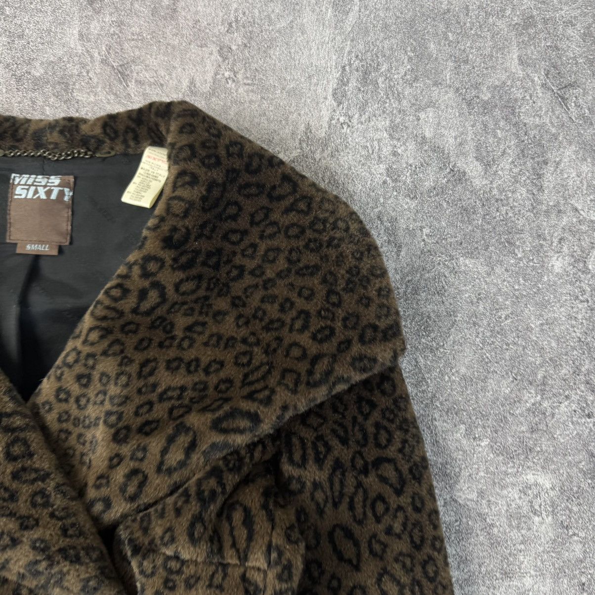 Miss Sixty Miss Sixty Vintage Y2K Leopard Print Faux Fur Jacket Size S / US 4 / IT 40 - 5 Thumbnail
