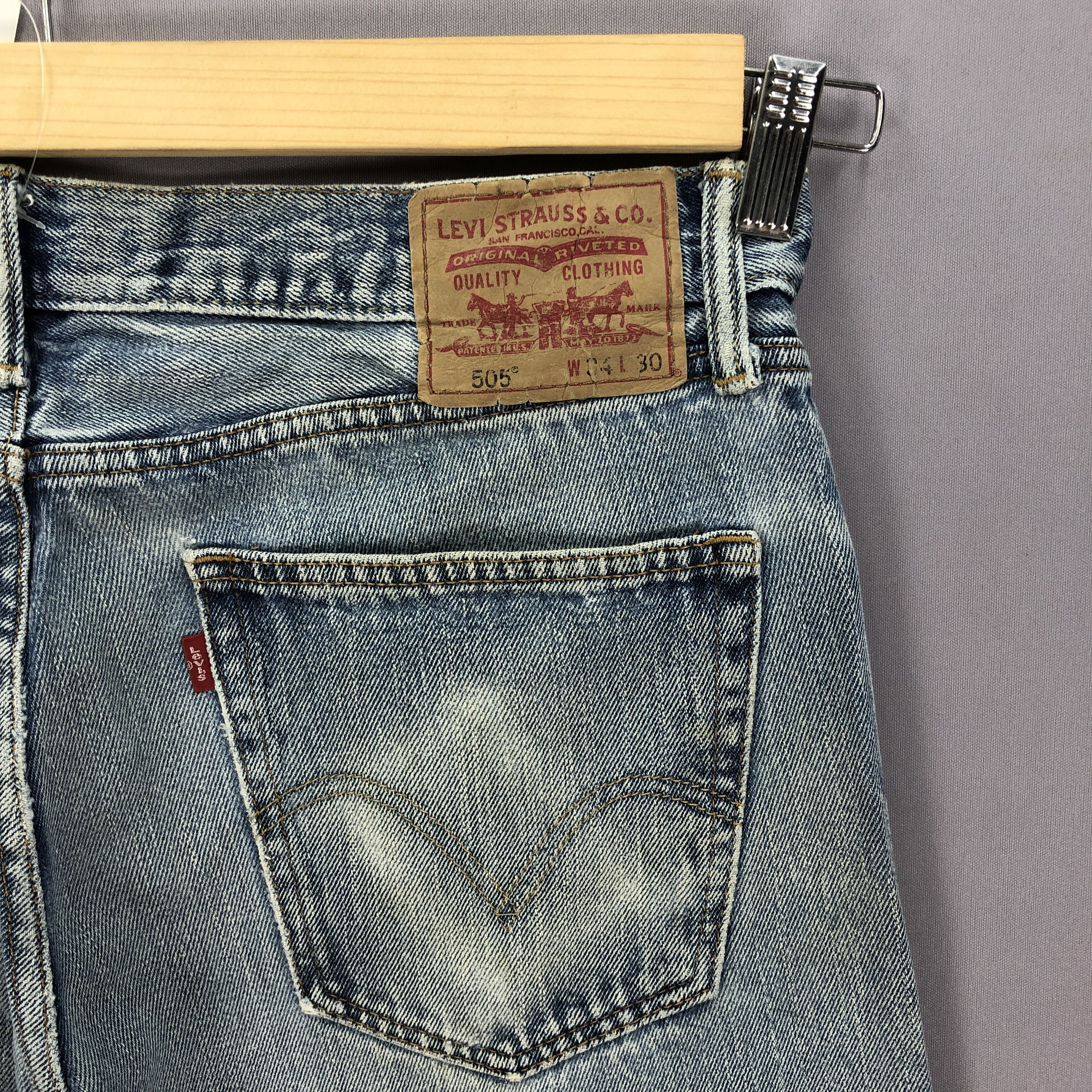 Levi's Vintage Levis 505 Jeans Dirty Levi's Mud Wash Faded Denim Size US 34 / EU 50 - 9 Thumbnail