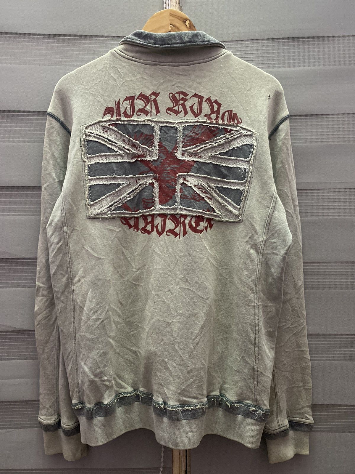 Avirex Vintage Avirex Big Flag Patches Zip Up Jacket Sweatshirt Size US L / EU 52-54 / 3 - 1 Thumbnail