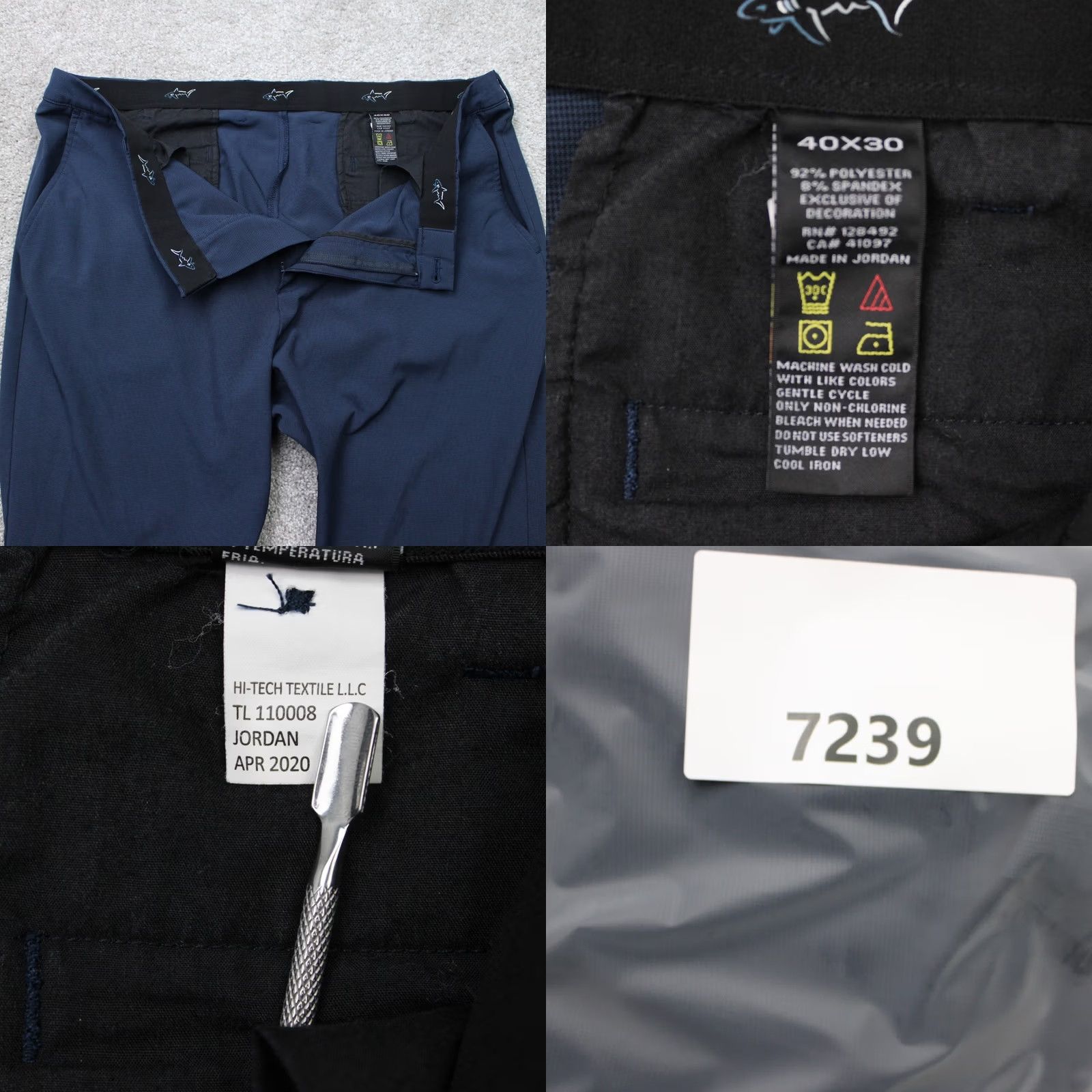 Vintage Greg Norman Pants Mens 40x30 Blue Flat Front Polyester Stretch Straight Leg Pants Size US 40 / EU 56 - 8 Thumbnail