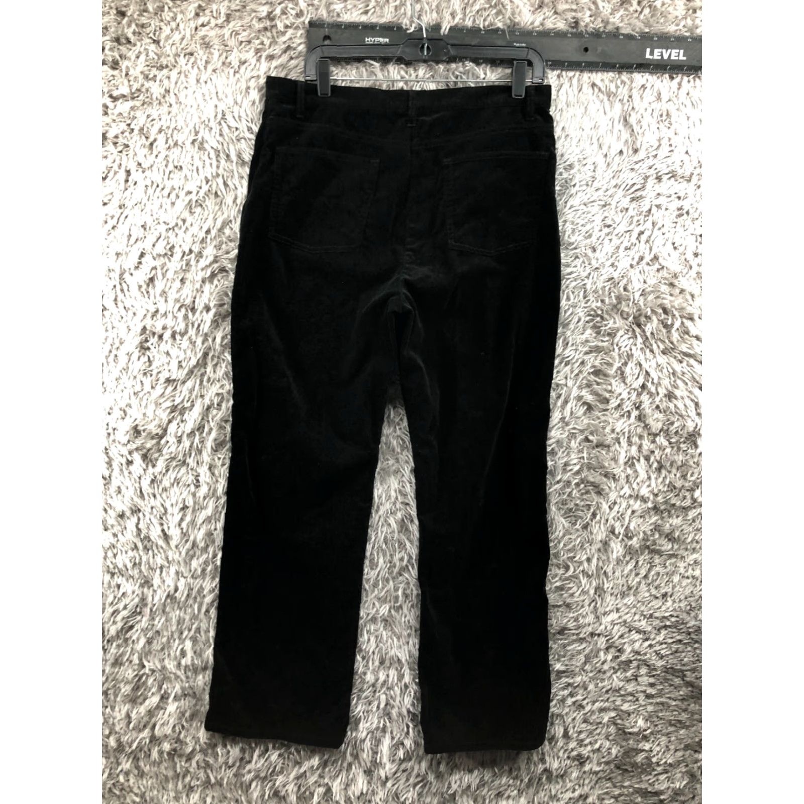 Ann Taylor Ann Taylor Dress Pants Womens 12 Black Paisley Straight Front Hook Eye Mid Rise Regular Inseam 30 Size 34" / US 12 / IT 48 - 6 Thumbnail