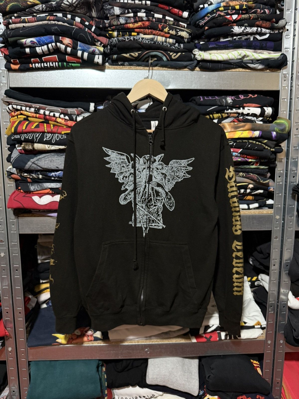 Band Tees Vintage 90s Rotting Christ Satanas Tedeum Black Metal Hoodie Size US S / EU 44-46 / 1 - 1 Thumbnail