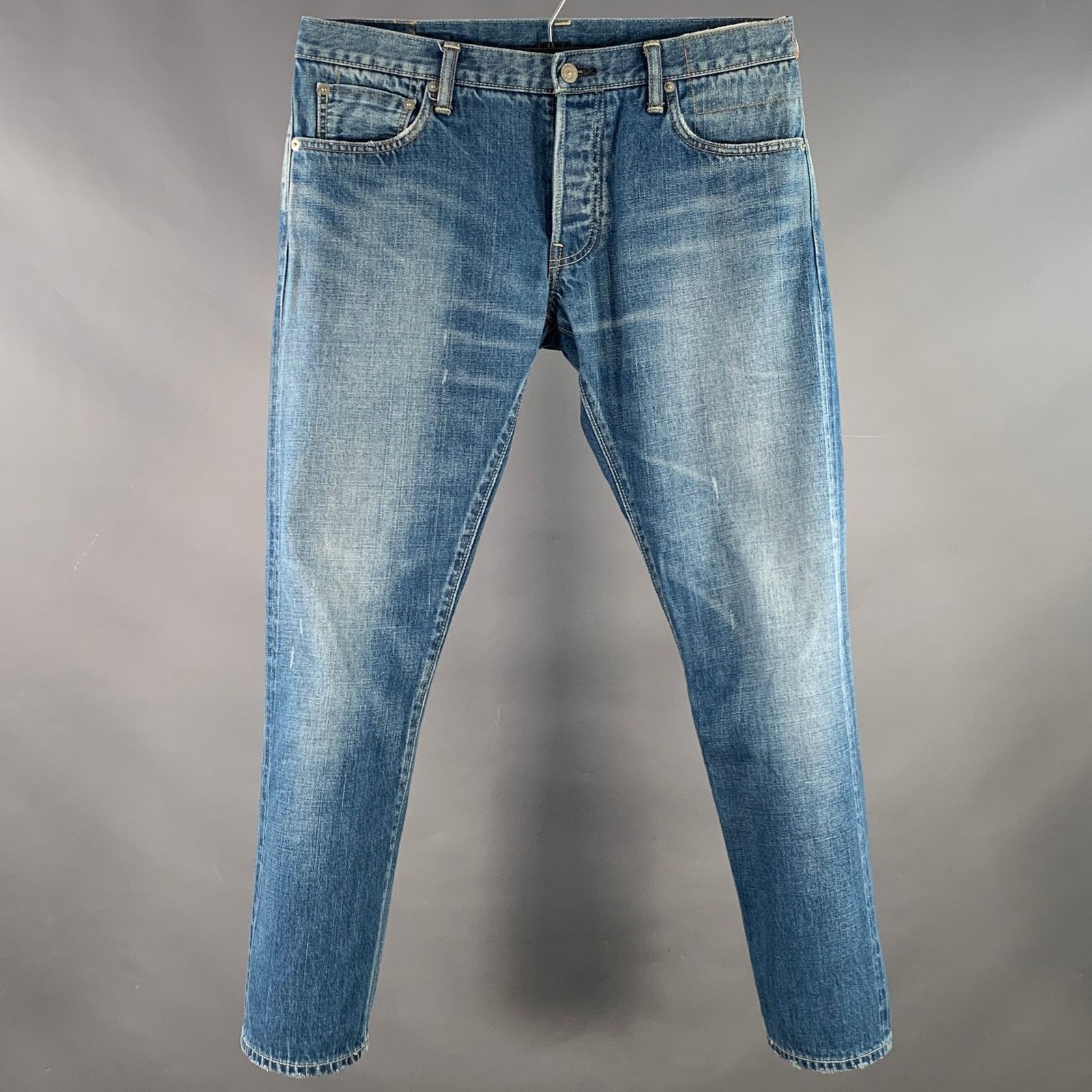 Visvim Social Sculpture 10D5 Blue Distressed Cotton Selvedge Button Size US 34 / EU 50 - 1 Thumbnail