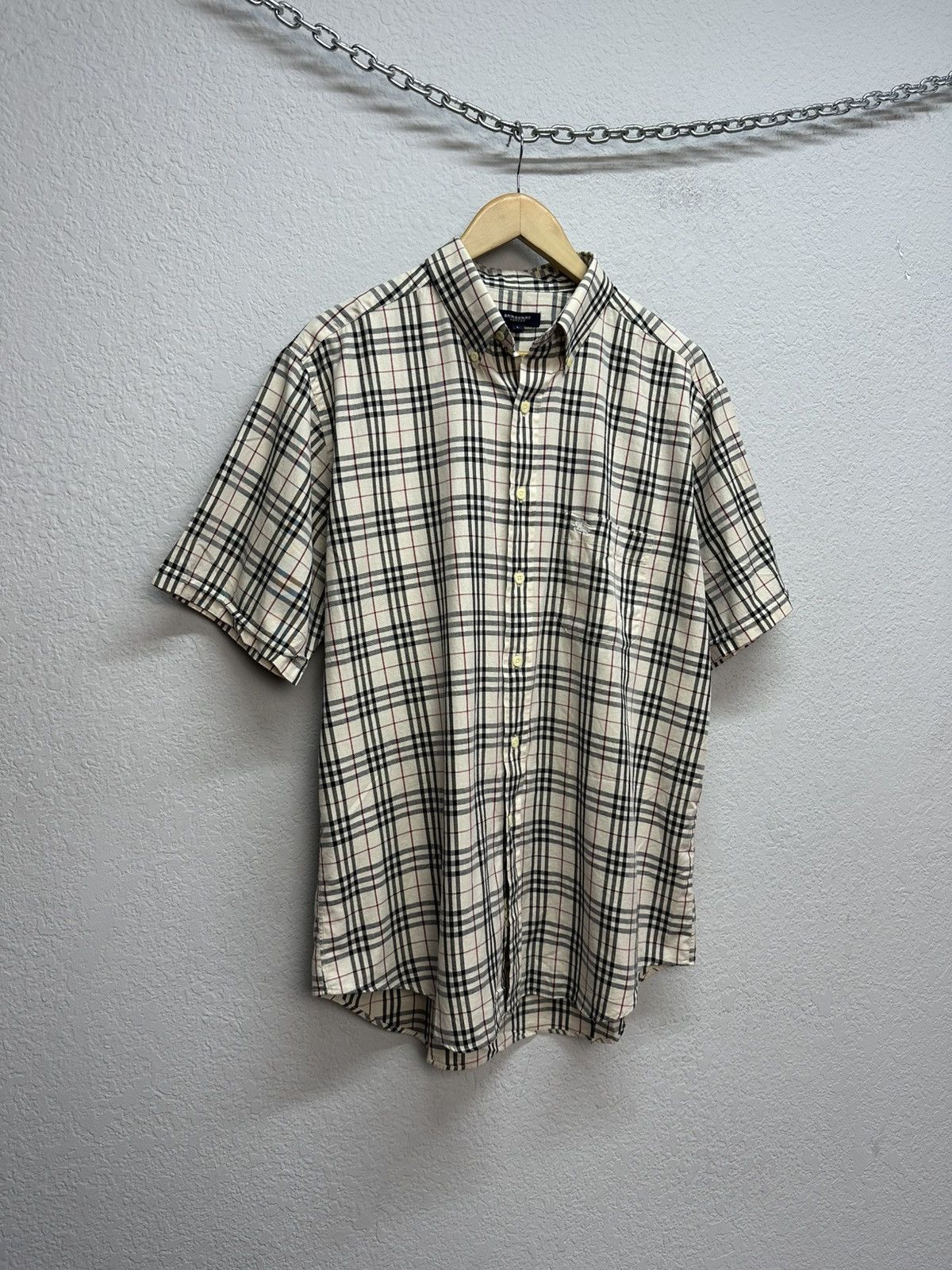 Burberry Vintage Burberry Nova Check Button Up Shirt Short Sleeve Y2K Size US L / EU 52-54 / 3 - 2 Thumbnail