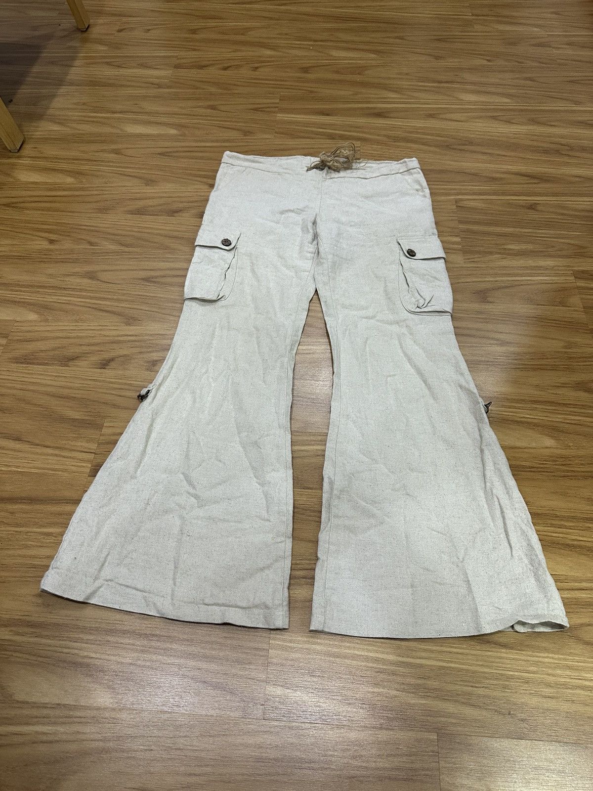14th Addiction G.O.A Sack Cloth Flare Cargo Pant Size US 31 - 6 Thumbnail