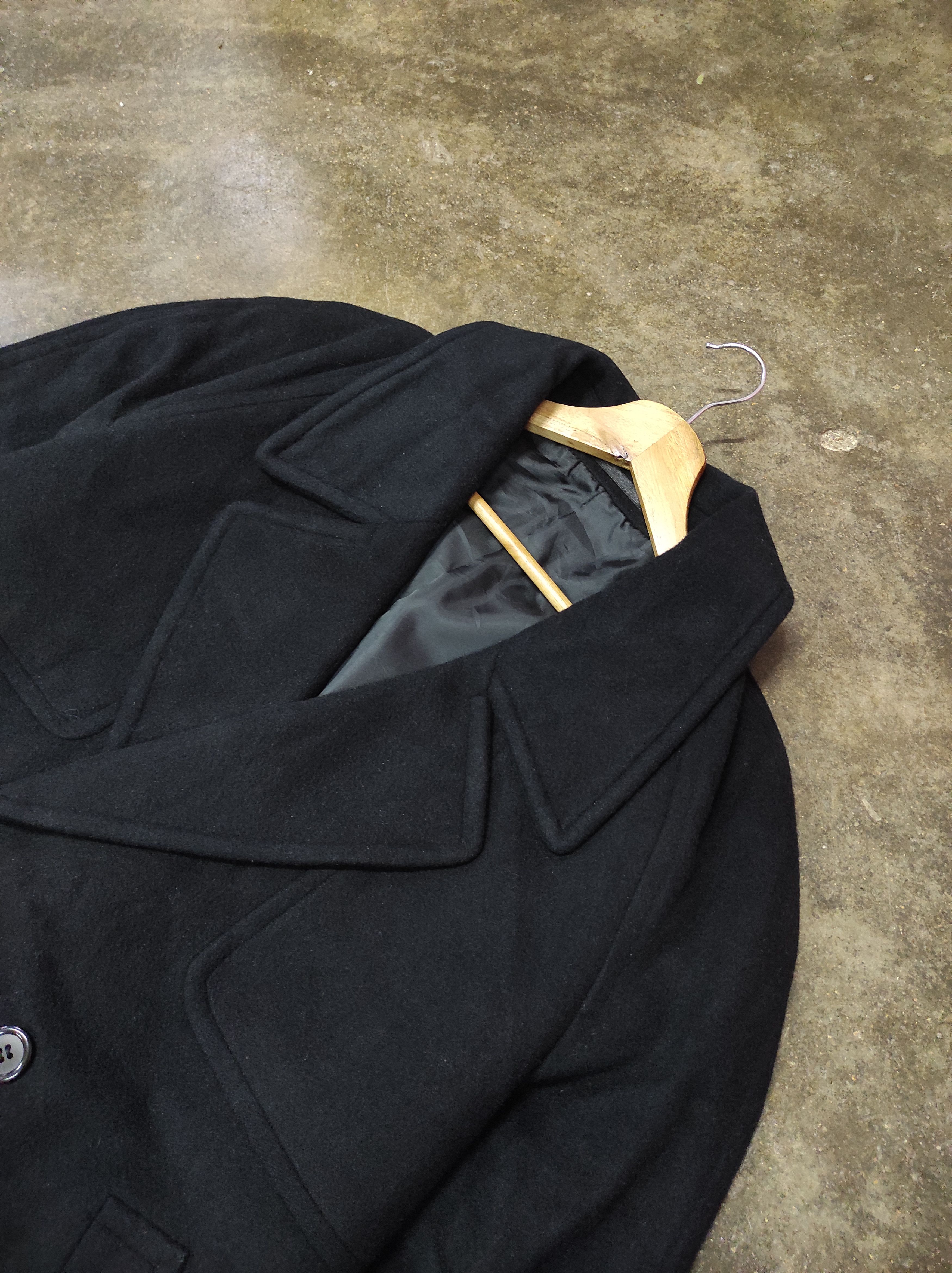 Issey Miyake D HOMME A HOMME DOUBLE BREASTED WOOL OVERCOAT Size US M / EU 48-50 / 2 - 3 Thumbnail
