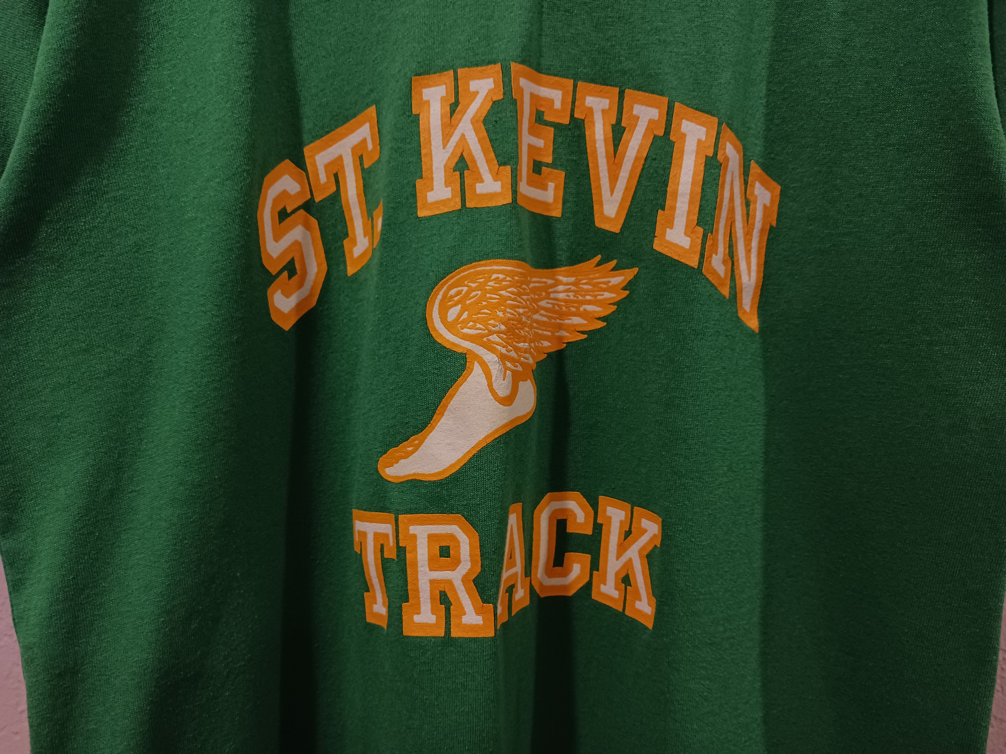 Vintage Don Alleson Athletic St. Kevin Track Vintage 90s V-Neck Tee Size US L / EU 52-54 / 3 - 3 Thumbnail