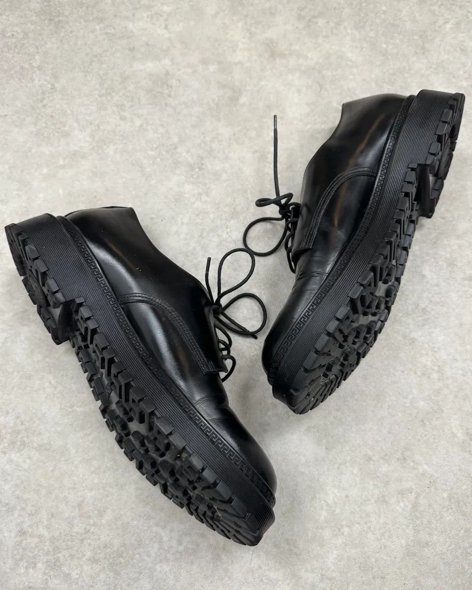 Versace 2000s Versace Black Leather Oxford Derby Boots Size US 10 / EU 43 - 4 Thumbnail