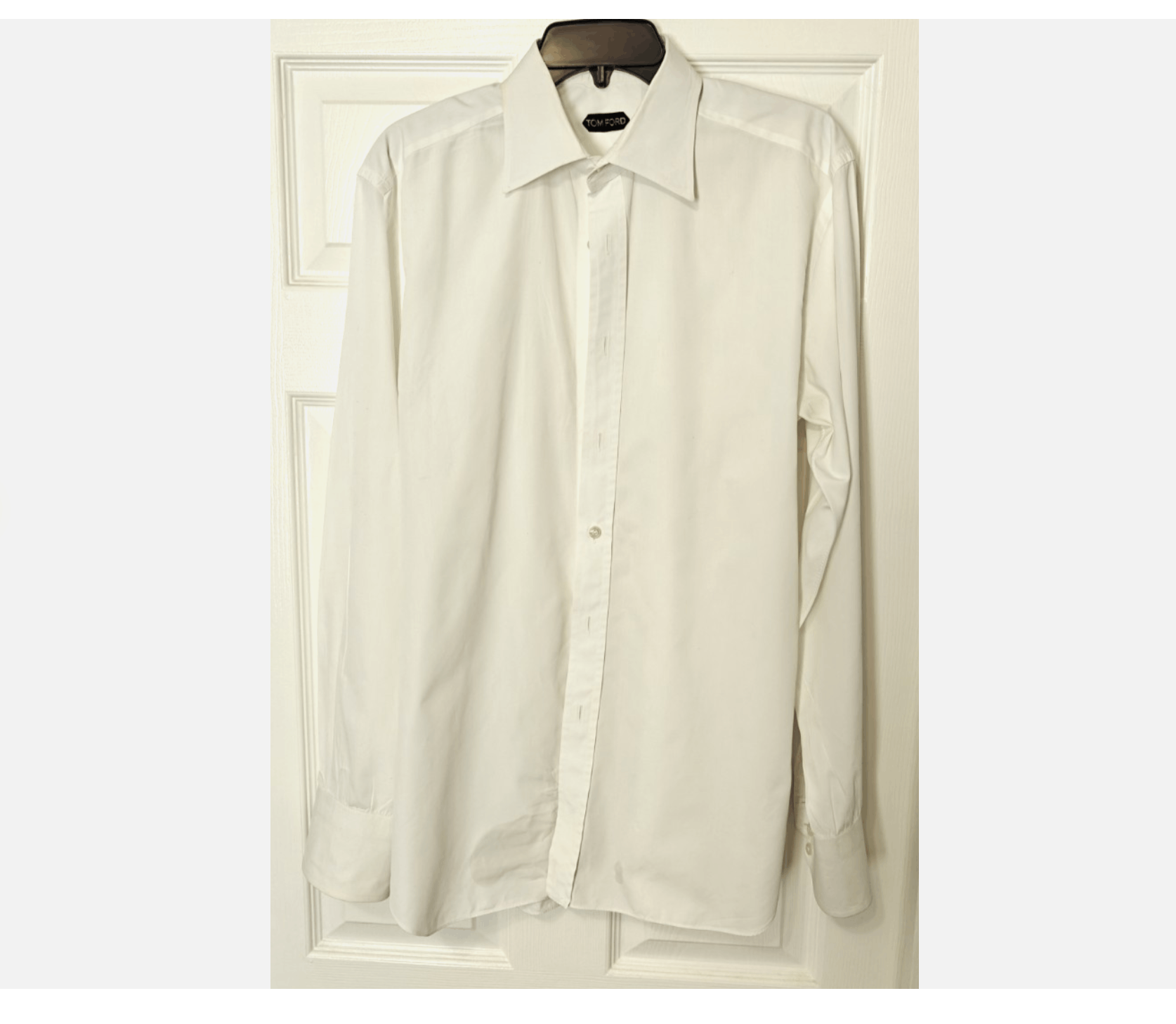 Tom Ford Classic White Dress Shirt 42/16.5 Made in Switzerland Size US L / EU 52-54 / 3 - 1 Thumbnail