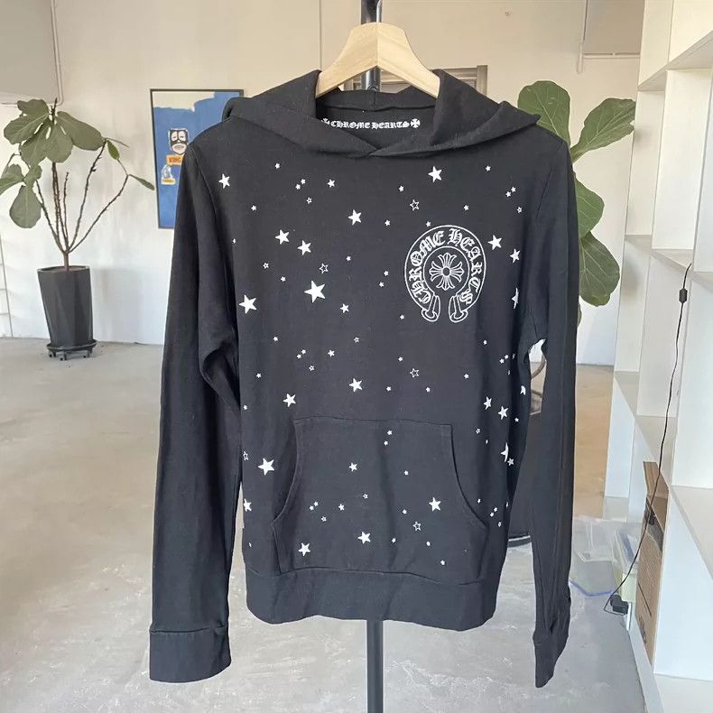 Chrome Hearts Chrome Hearts Star Print Black Hoodie Size US M / EU 48-50 / 2 - 1 Thumbnail