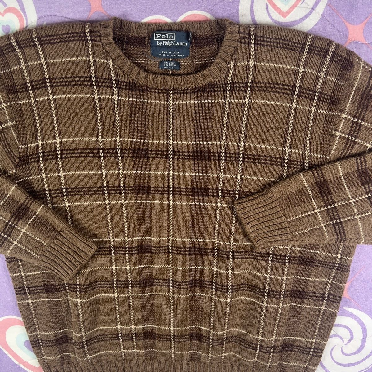 Polo Ralph Lauren Vintage 90s Polo Ralph Lauren Crewneck Plaid Sweater XL Size US XL / EU 56 / 4 - 2 Thumbnail