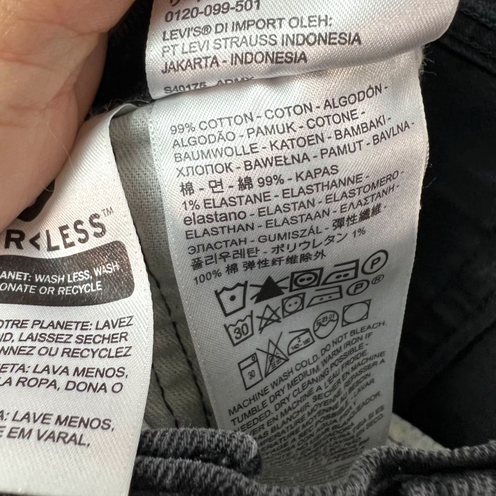 Levi's Levi's 511 Slim Jeans 34x33 Black Denim Cotton Blend Mens Regular 5-Pocket Style Straight Vintage No Size US 34 / EU 50 - 4 Thumbnail