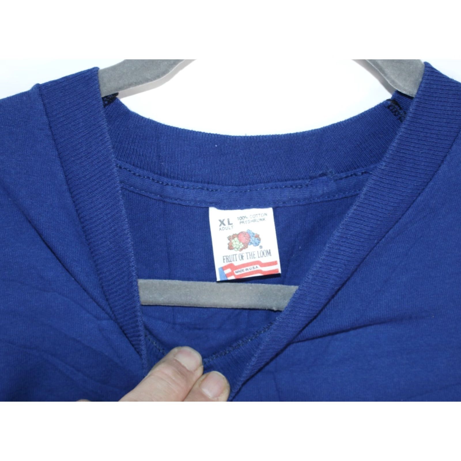 Fruit Of The Loom VINTAGE Fruit of the Loom T-Shirt Men XL Blue Cotton Crew Neck Short Sleeve 90s Casual Size US XL / EU 56 / 4 - 5 Thumbnail