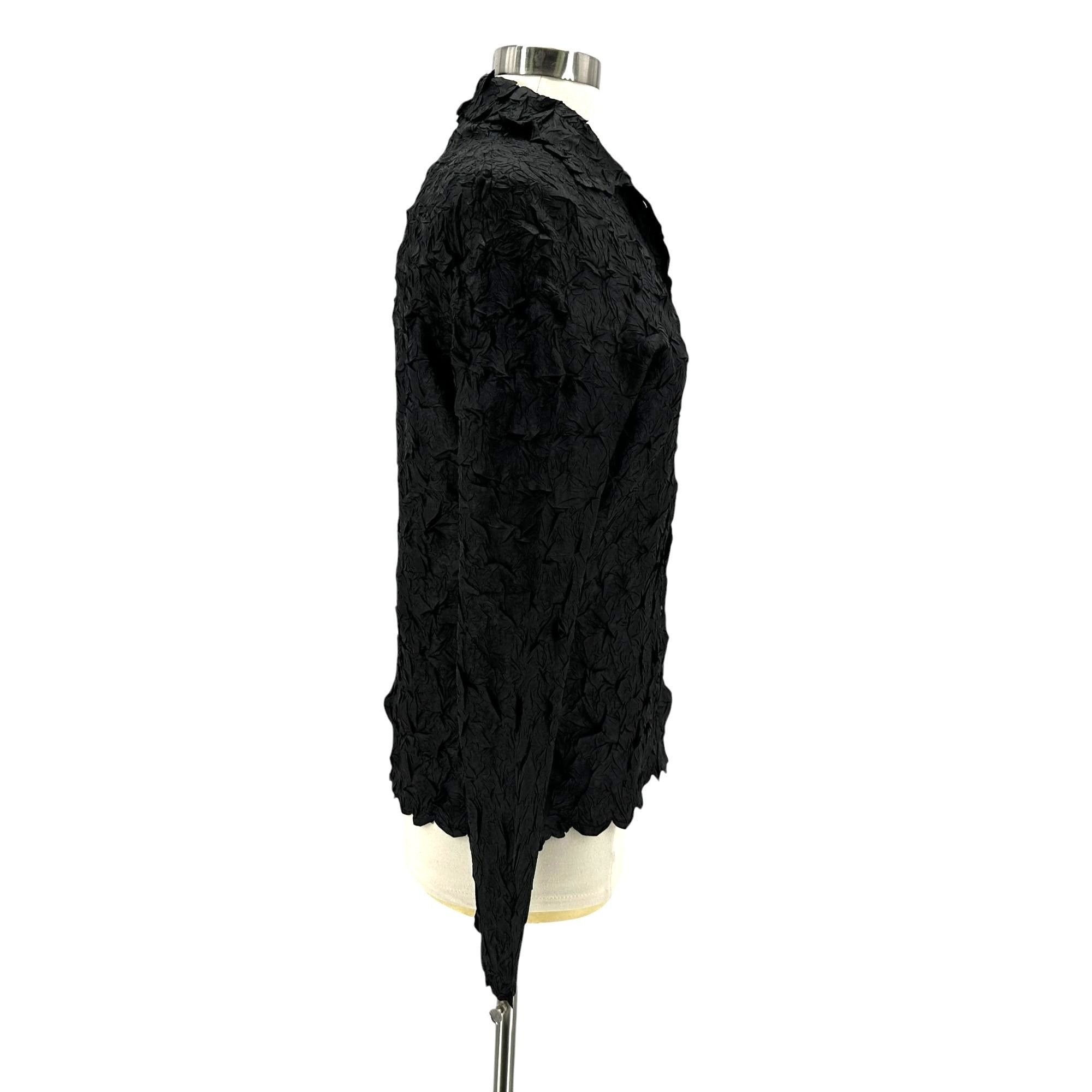 Other Pretty Angel Womens Large Top Crinkle Silk Rayon Black Size L / US 10 / IT 46 - 3 Thumbnail