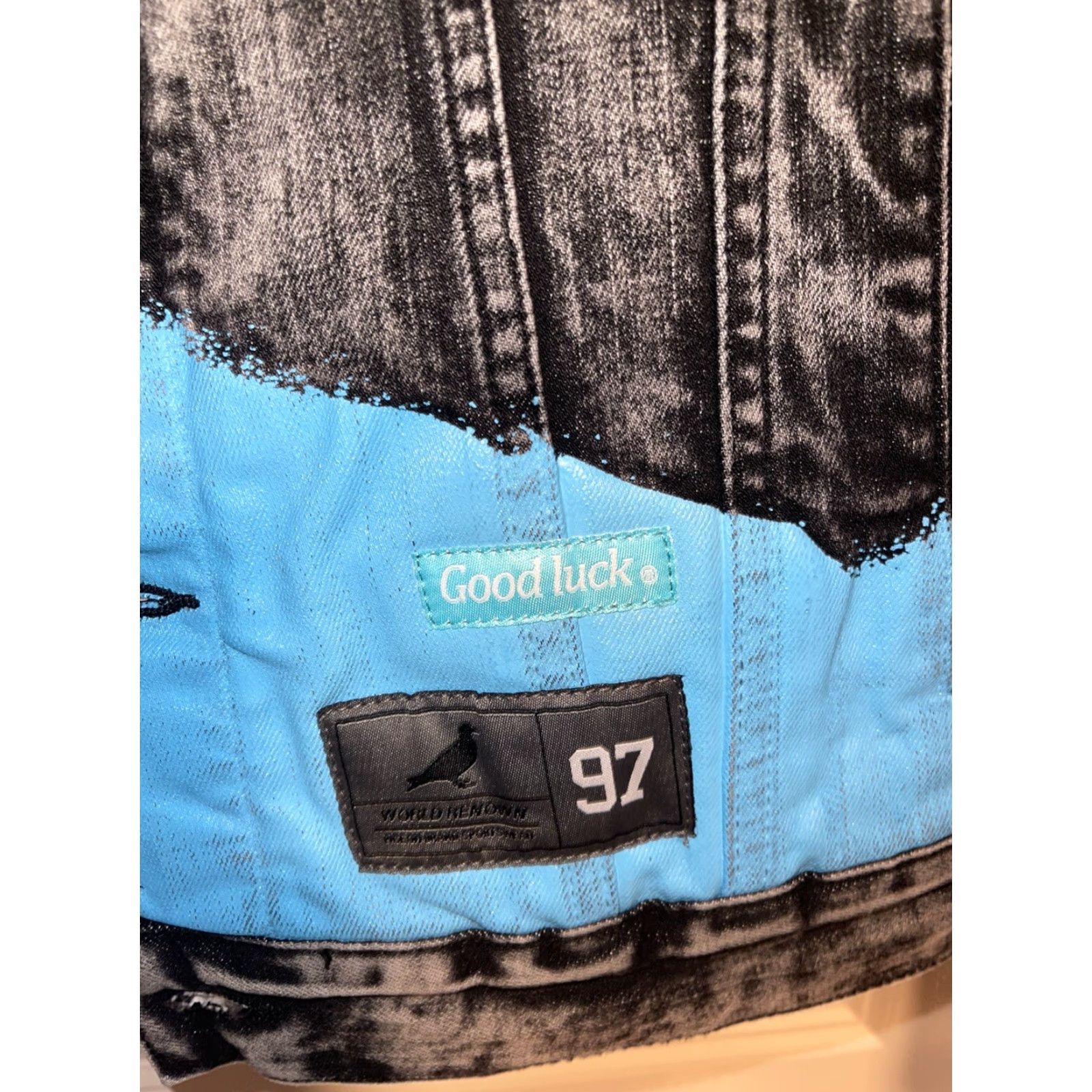 Denime VINTAGE Chamarra Staple Pike Rebel Jacket Mens Denim Black Size M Black/Grey Buttons Patches Pockets Biker Style 90s? Size US 31 - 7 Thumbnail