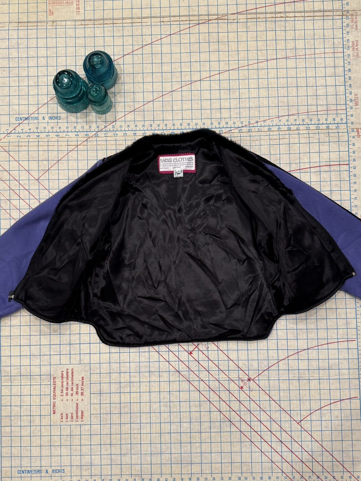 Vintage Samii Clothing Gay Ellis Sheffield Vermont Purple WoolJacket Size S / US 4 / IT 40 - 7 Thumbnail