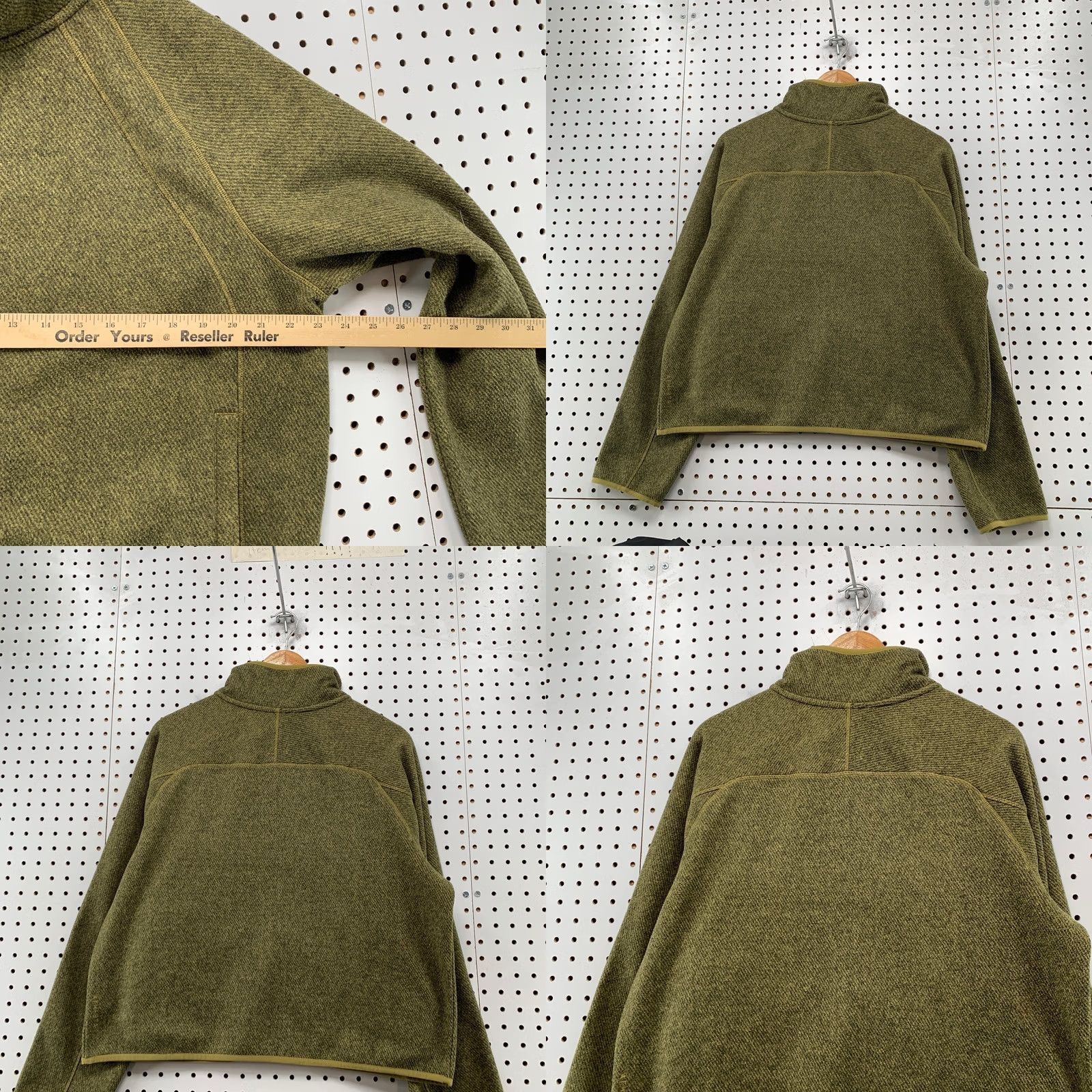 Athleta Athleta Fleece Zip Jacket Womens Large Olive Green Stroll Full Collared Size L / US 10 / IT 46 - 9 Thumbnail
