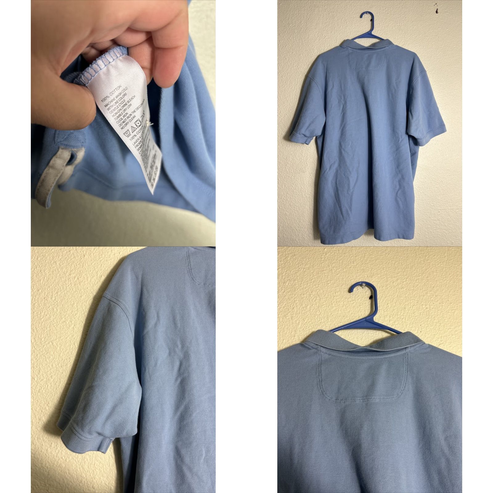Tommy Bahama VINTAGE Tommy Bahama Polo Shirt Mens 2XL Short Sleeve Light Blue 100% Cotton Bahamas Mens Size US XXL / EU 58 / 5 - 8 Thumbnail