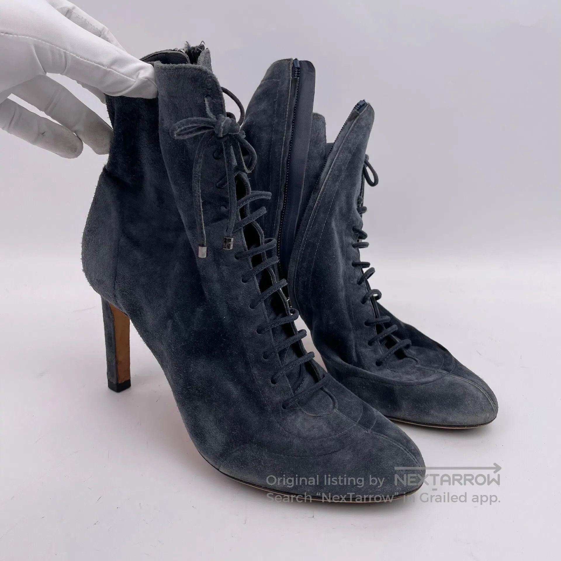 Jimmy Choo Jimmy Choo Gray high-heeled short boots size 37| Size US 6.5 / IT 36.5 - 1 Thumbnail