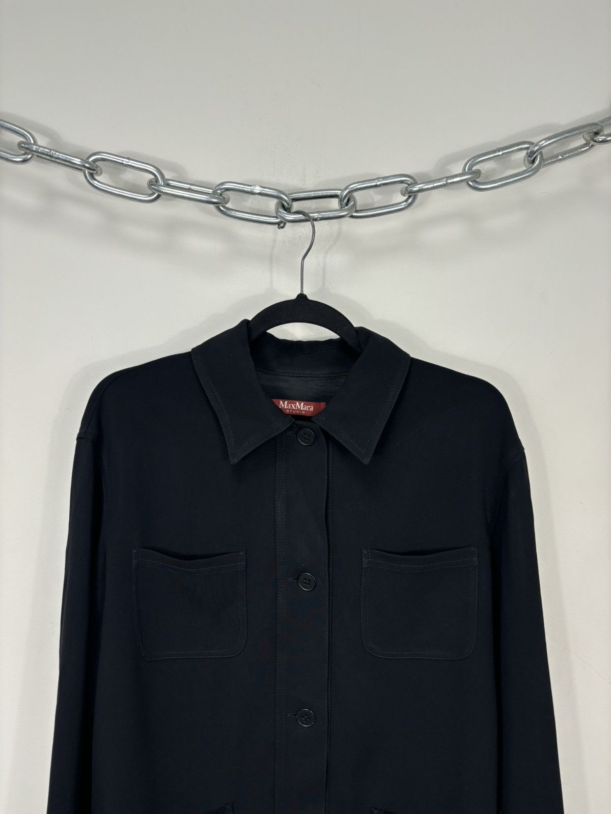 Max Mara Max Mara Studio Jacket & Flared Sable-Fabric Pants Suit Size M / US 6-8 / IT 42-44 - 3 Thumbnail