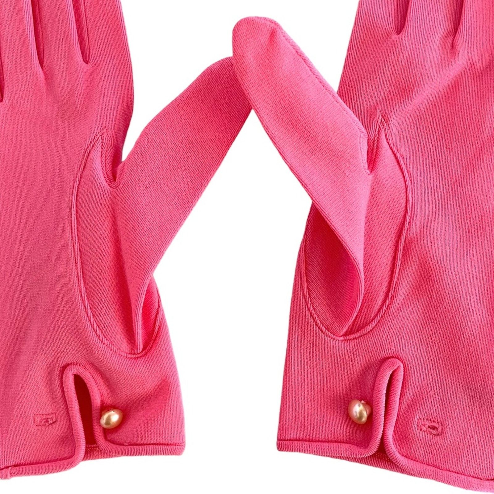 Vintage Vintage Pink Wrist Gloves Shorties - Made in Japan Size ONE SIZE - 5 Thumbnail