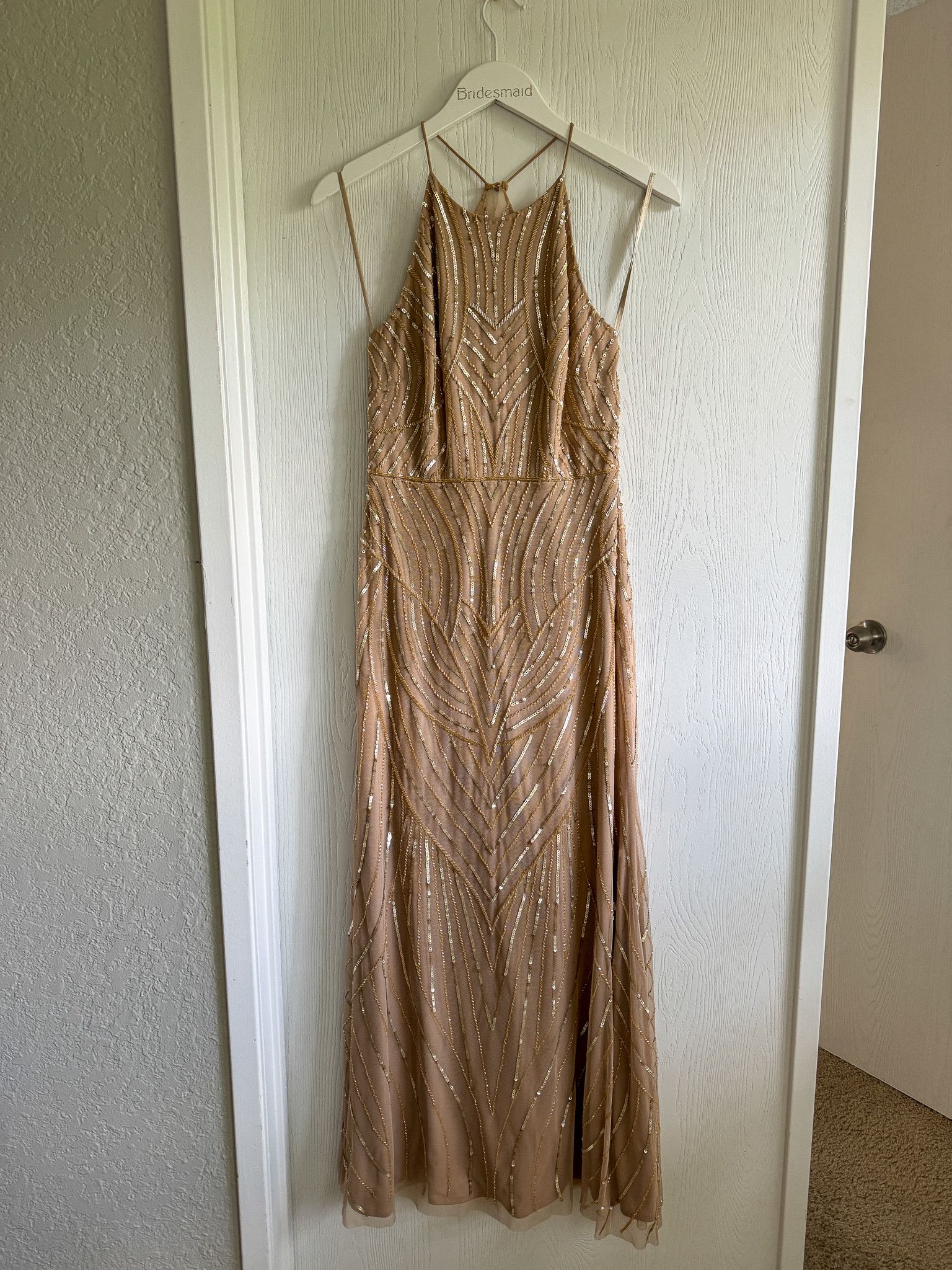 Adrianna Papell 90s woodland fairy whimsygoth beaded silk maxi dress |  Grailed
