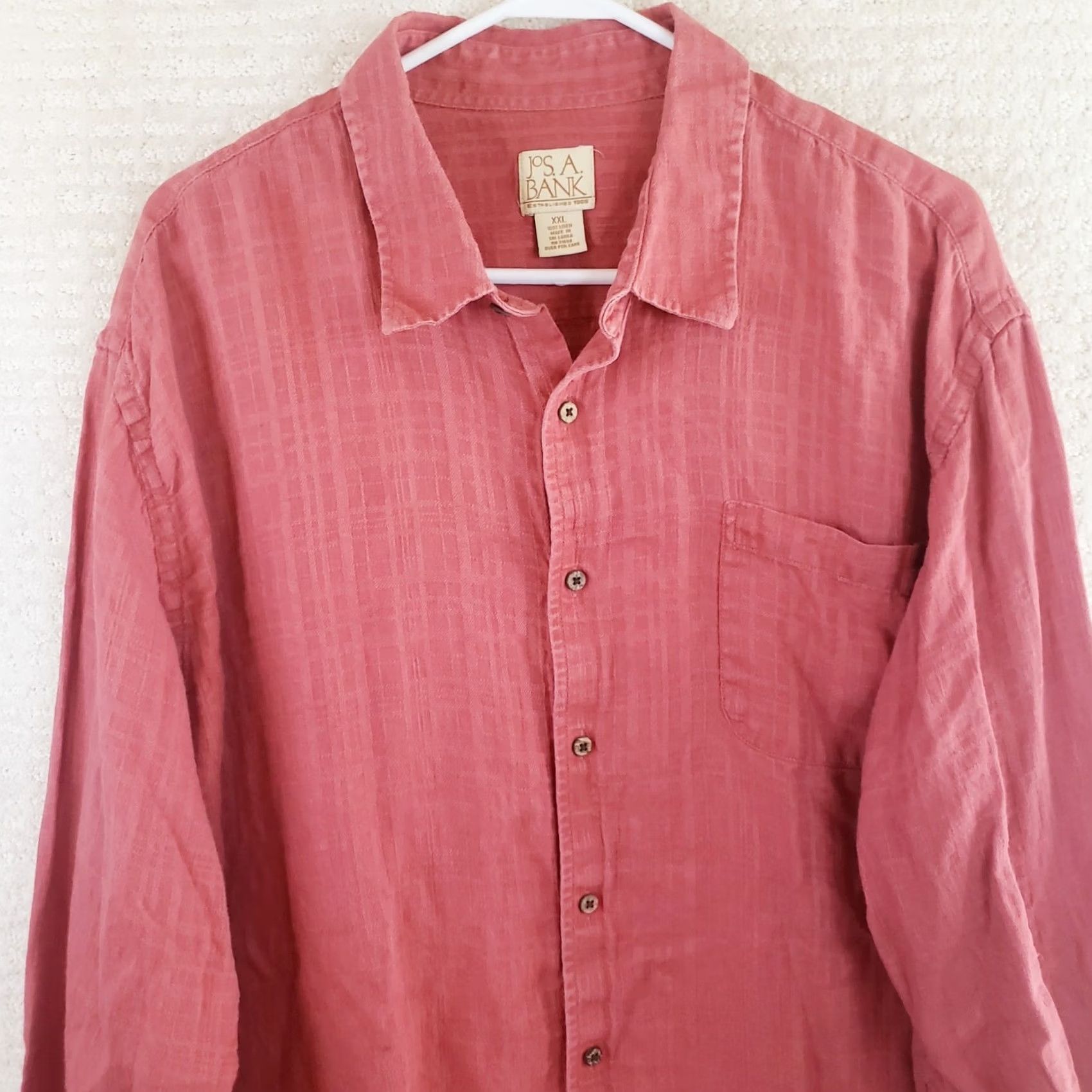 Jos. A. Bank Jos. A. Bank Button-Up 100% Linen Shirt Men’s 2XL Coral Long Sleeves Shirt Mens 2XL Coral Linen Long Sleeve Button-Up Shirt Beach Classic Size US XXL / EU 58 / 5 - 2 Thumbnail
