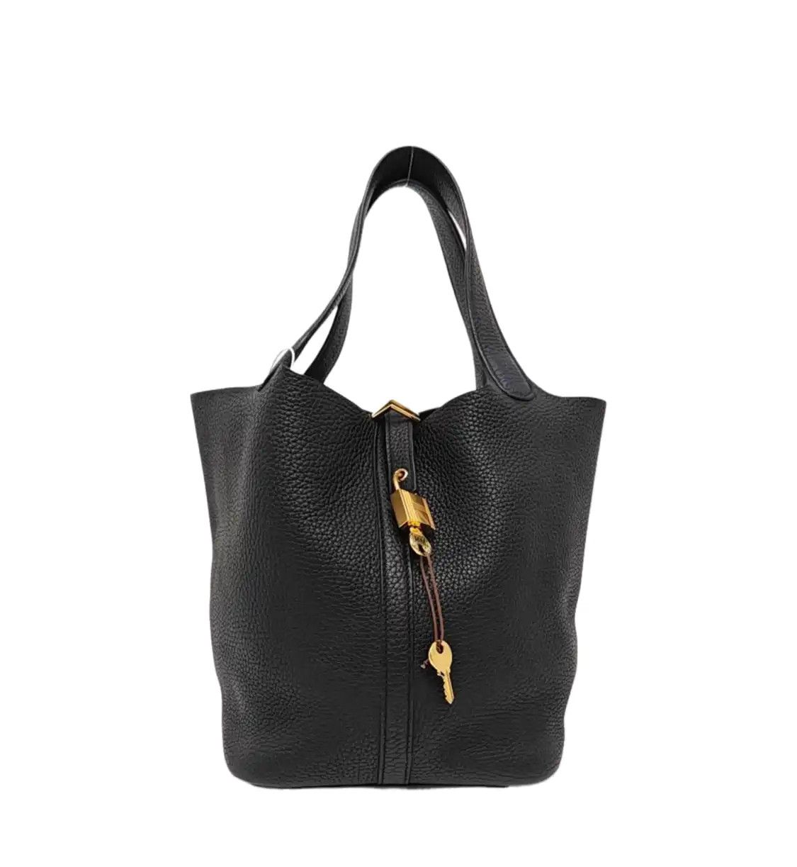 Hermes Hermes Picotin Lock 22 black Clemence cowhide leather picotin handbag gold hardw Size ONE SIZE - 1 Thumbnail