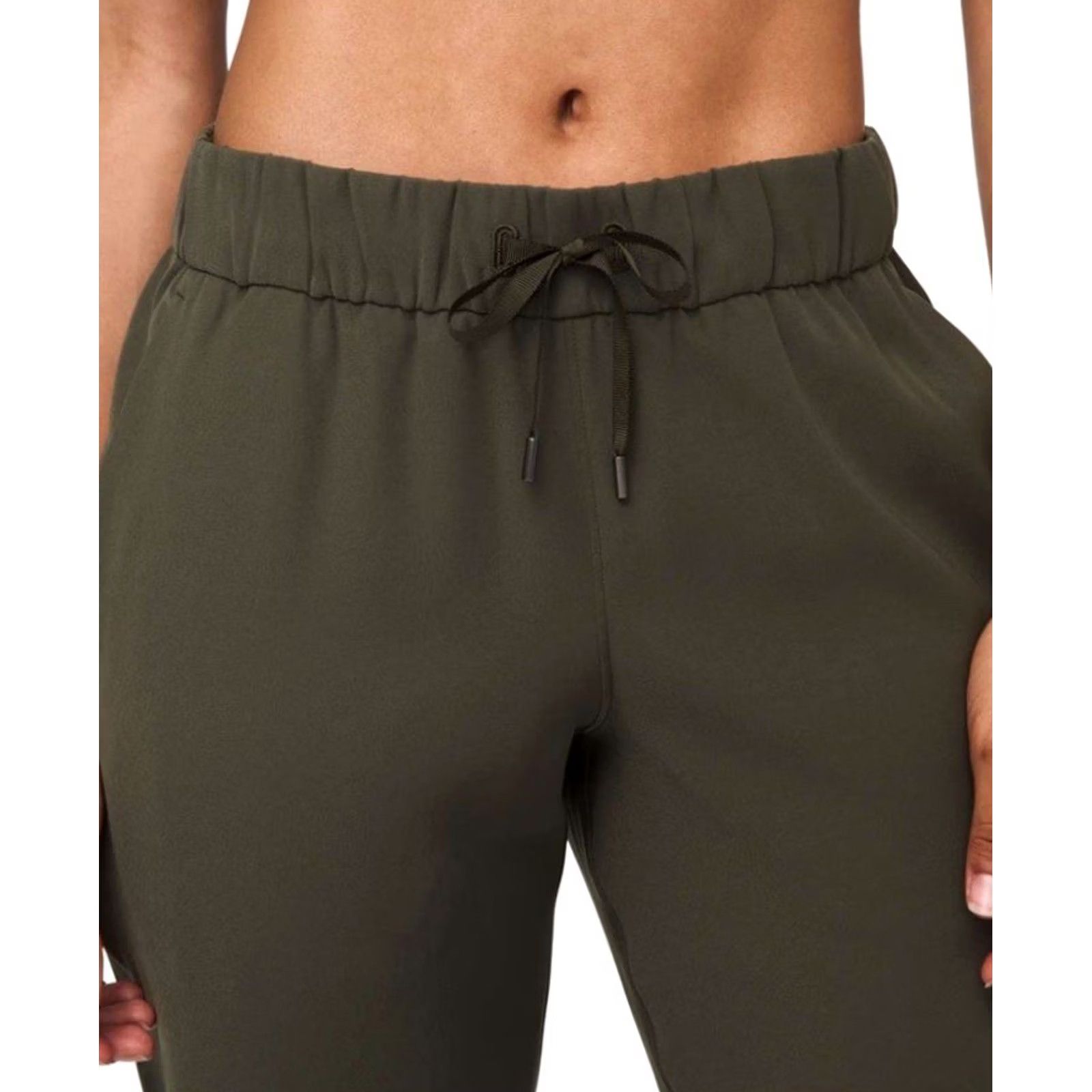 Lululemon Lululemon On the Fly Jogger Pants Women's Size 6 Dark Olive Green 28in Inseam Regular Waist Drawstring Pockets Travel Woven™ Studio Activewear Men’s? Size 28" / US 6 / IT 42 - 4 Thumbnail
