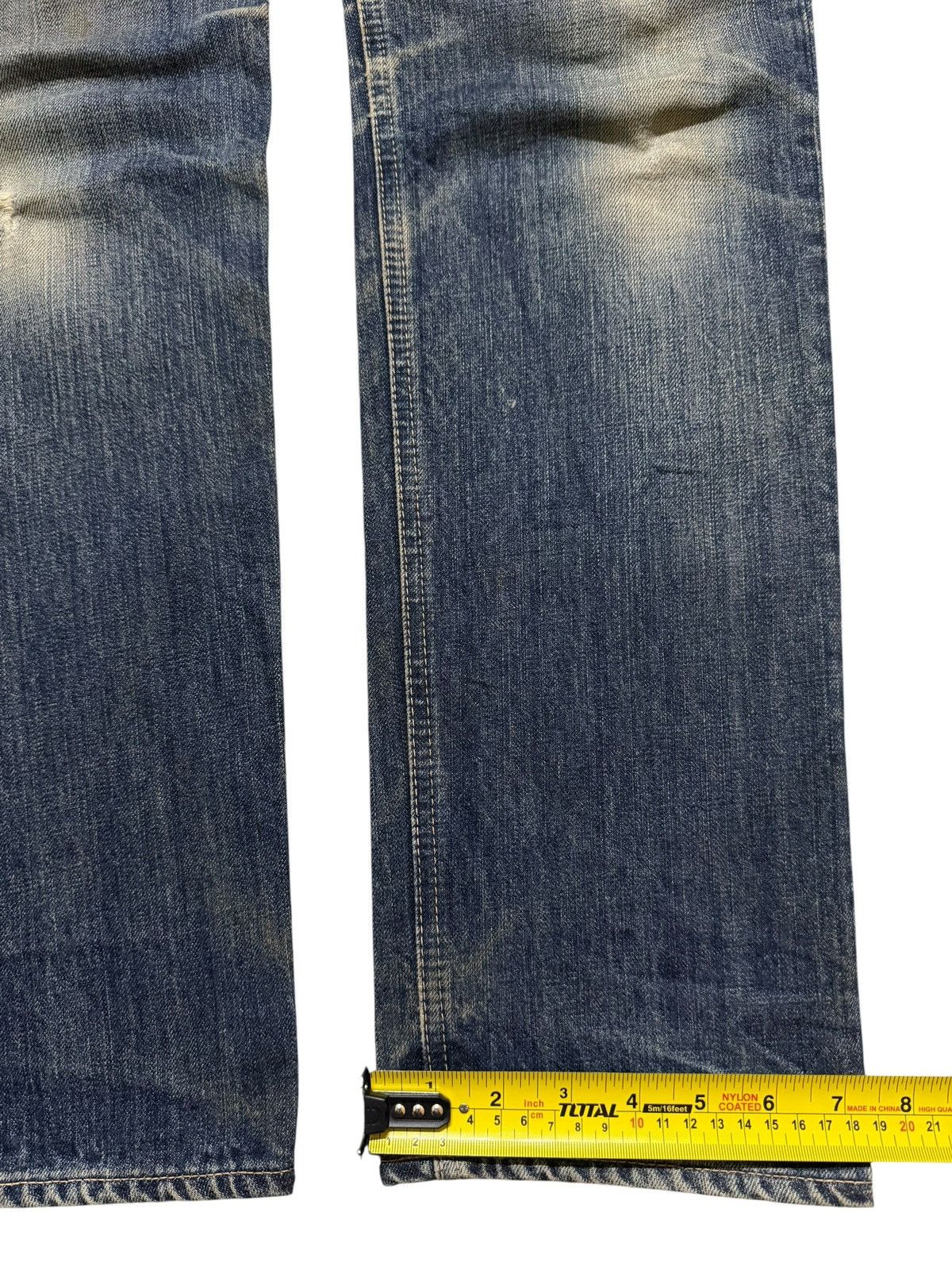 semanticdesign Vintage Y2K Japanese DMG Mud Wash Faded Whisker Straight Leg Size US 32 / EU 48 - 14 Thumbnail