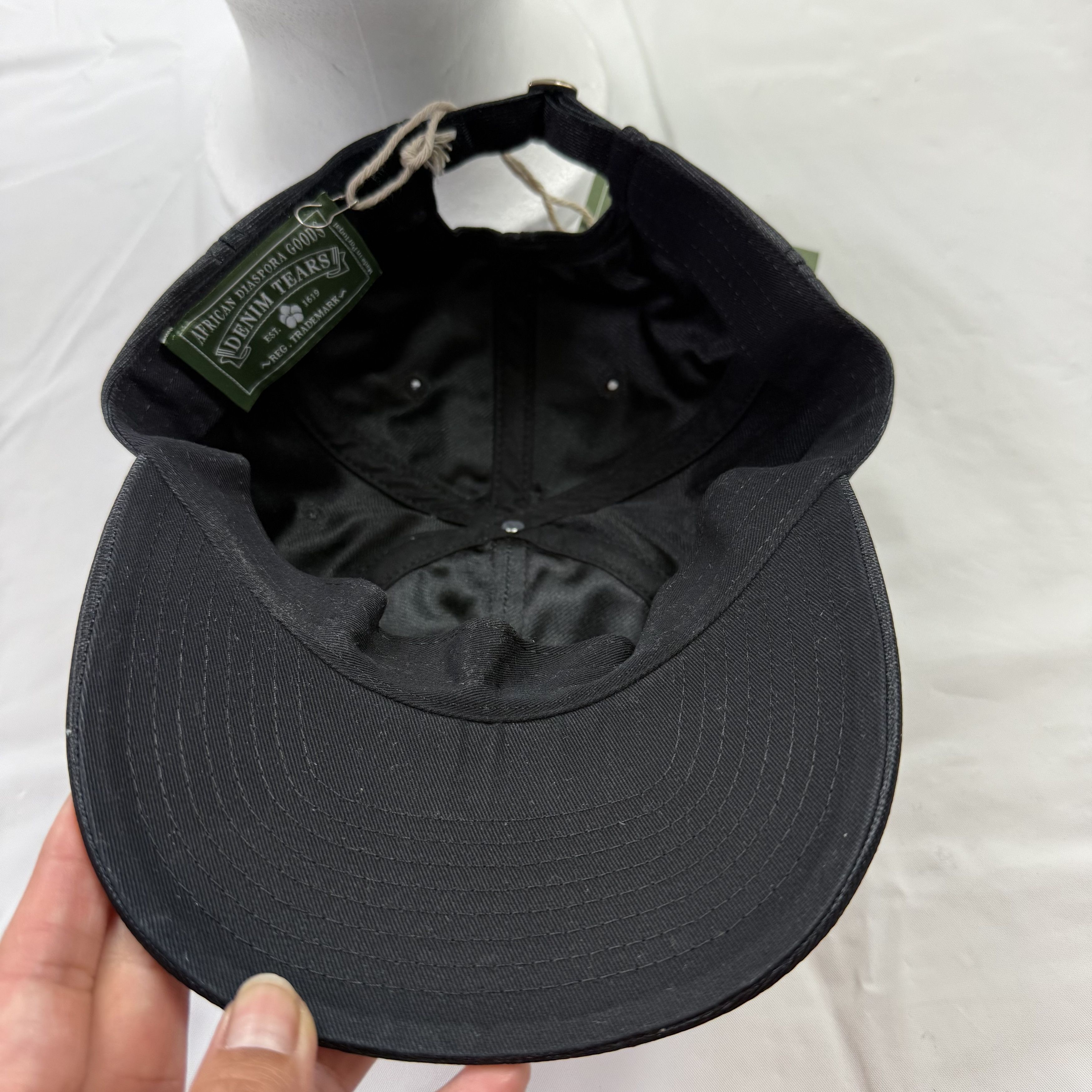 DENIM TEARS Denim Tears Black Embroidered D Logo Baseball Cap Hat Size ONE SIZE - 5 Thumbnail