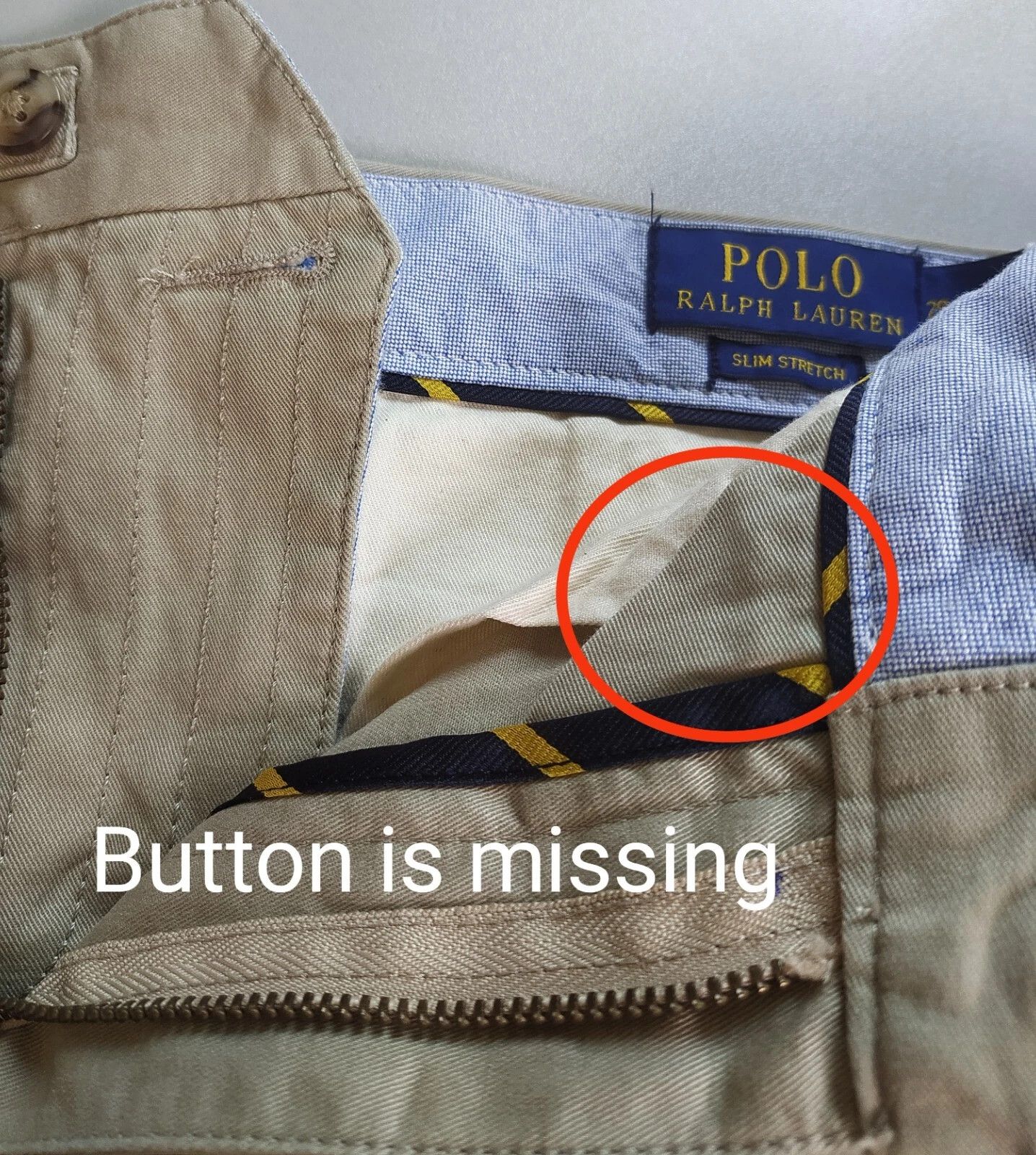 Polo Ralph Lauren Polo Ralph Lauren Slim Stretch Fit Chino Trouser FTP 0003 Size US 29 - 8 Thumbnail