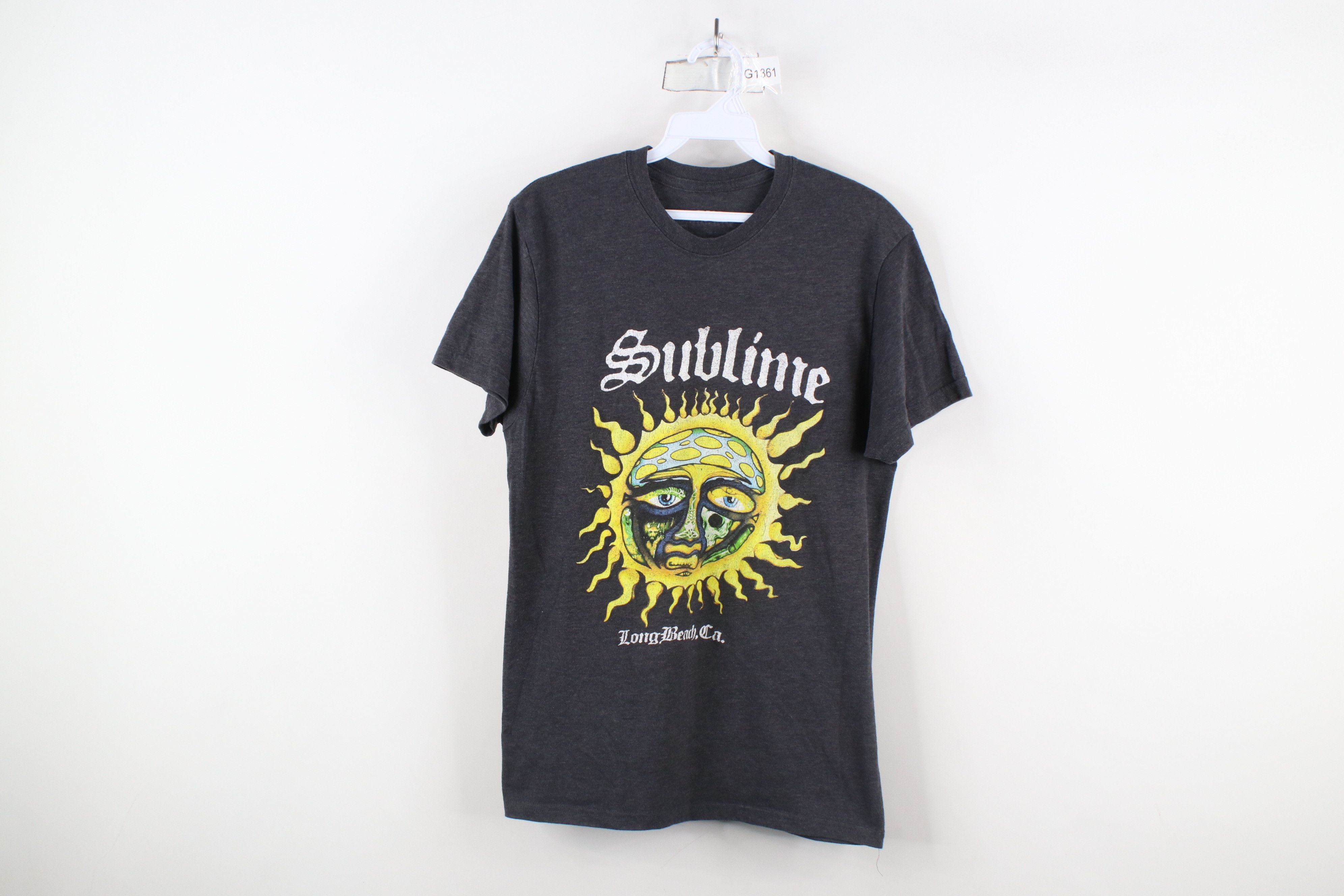 Vintage Retro Y2K Streetwear Spell Out Sun Sublime Band T-Shirt Gray Size L / US 10 / IT 46 - 1 Thumbnail