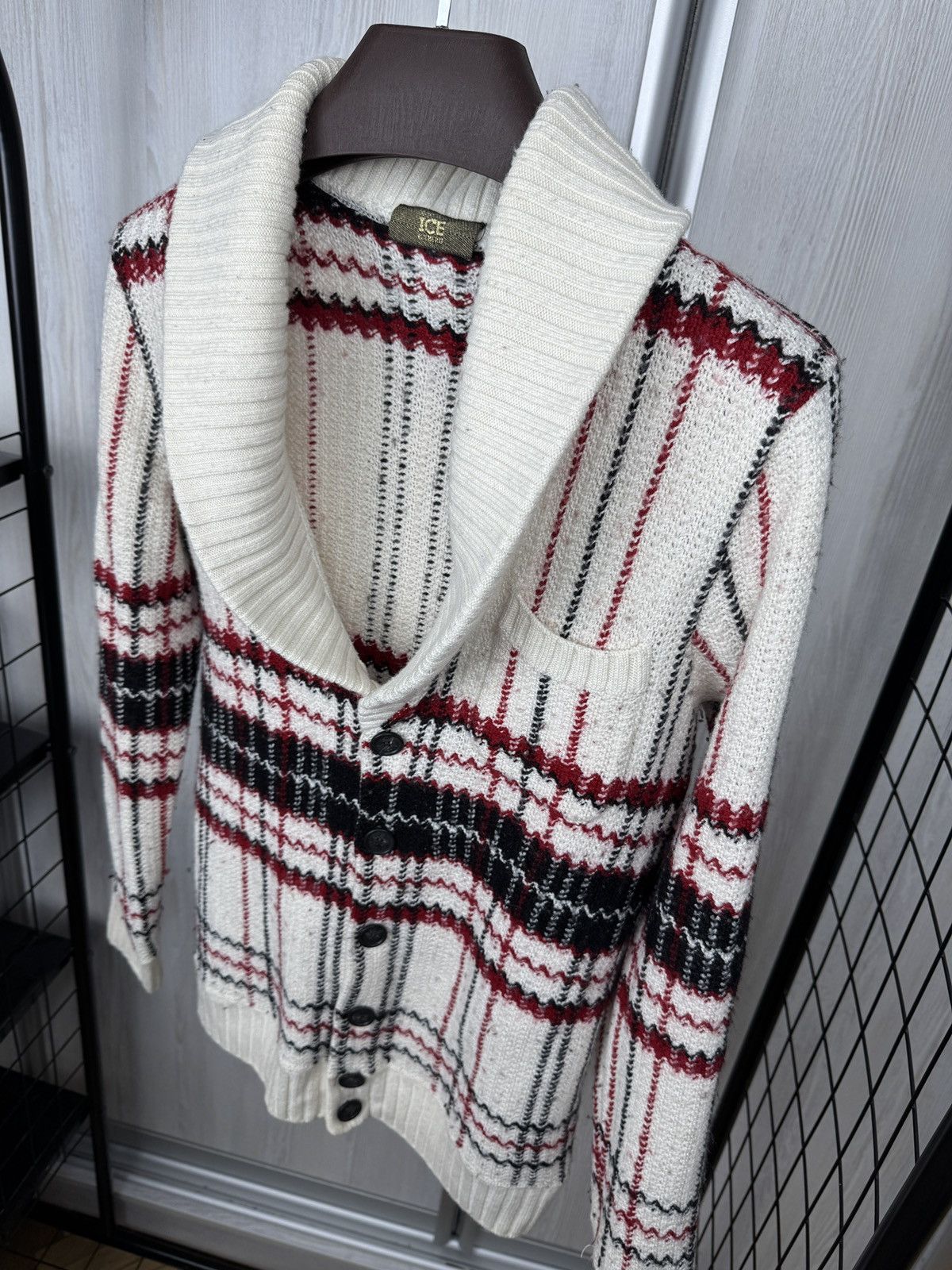 Iceberg ICEBERG Made In Italy WOOL BLEND SWEATER CARDIGAN MENs M Size US M / EU 48-50 / 2 - 7 Thumbnail