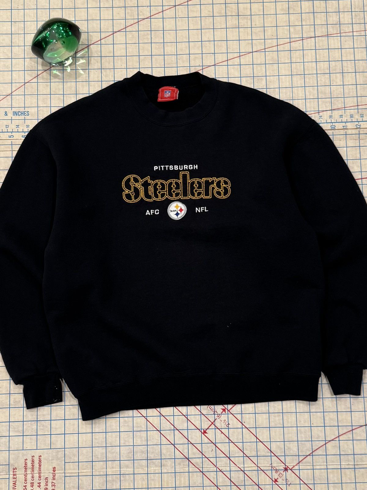 NFL Vintage NFL Pittsburg Steelers Embroidered Crewneck Black Size US M / EU 48-50 / 2 - 2 Thumbnail