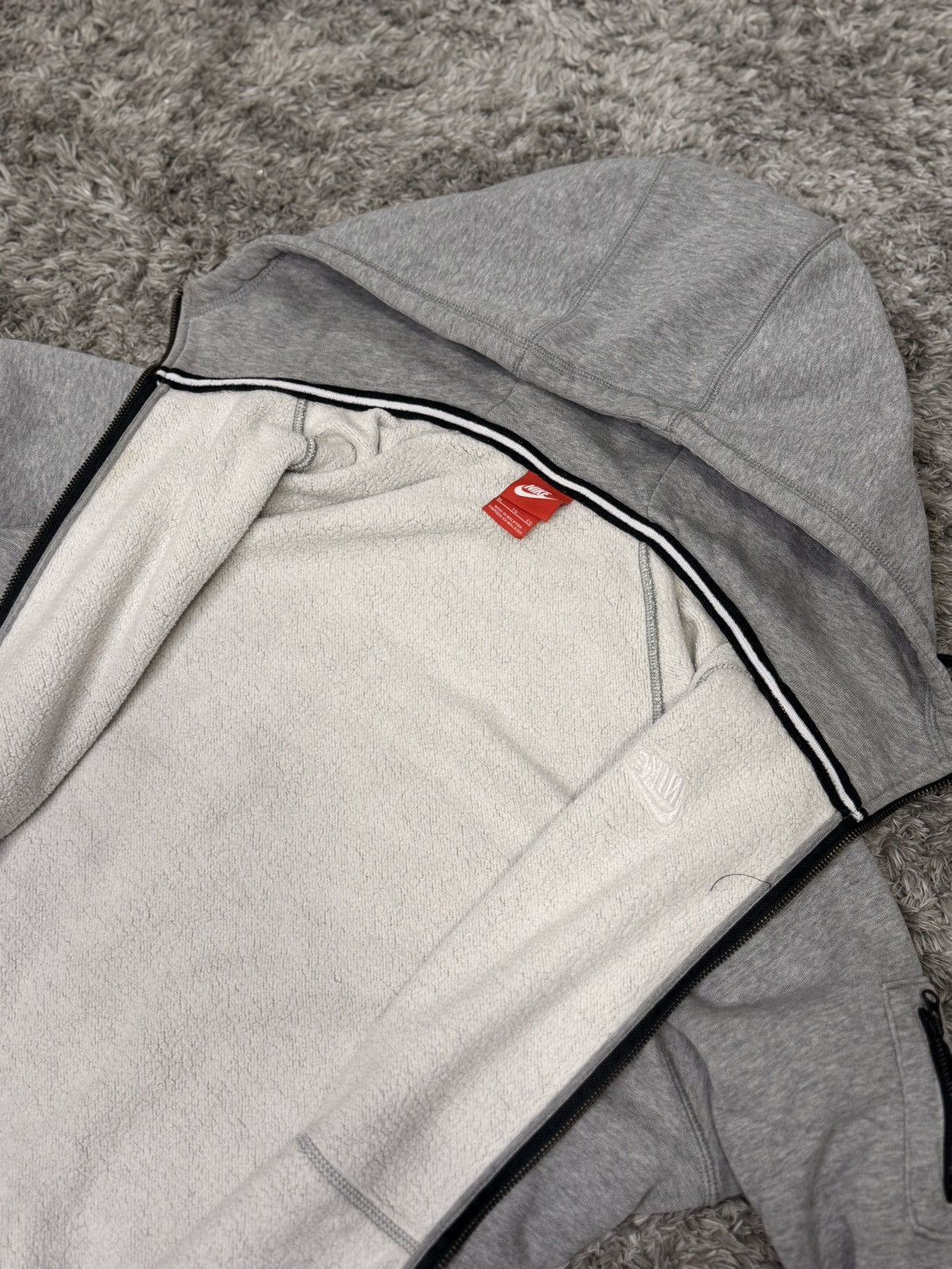 Nike Nike Sportswear Hoodie Mens XL Gray Tech Fleece Size US XL / EU 56 / 4 - 6 Thumbnail