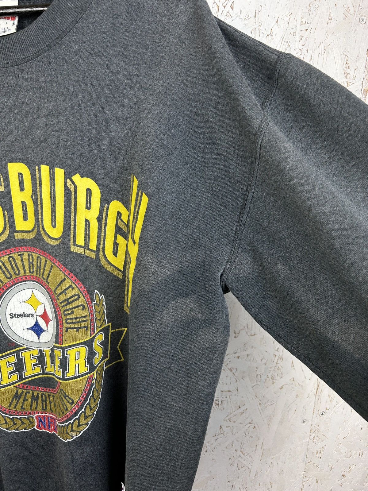 NFL 90s Vintage Nutmeg Mills Pittsburgh Steelers Sweatshirt Size US XL / EU 56 / 4 - 5 Thumbnail