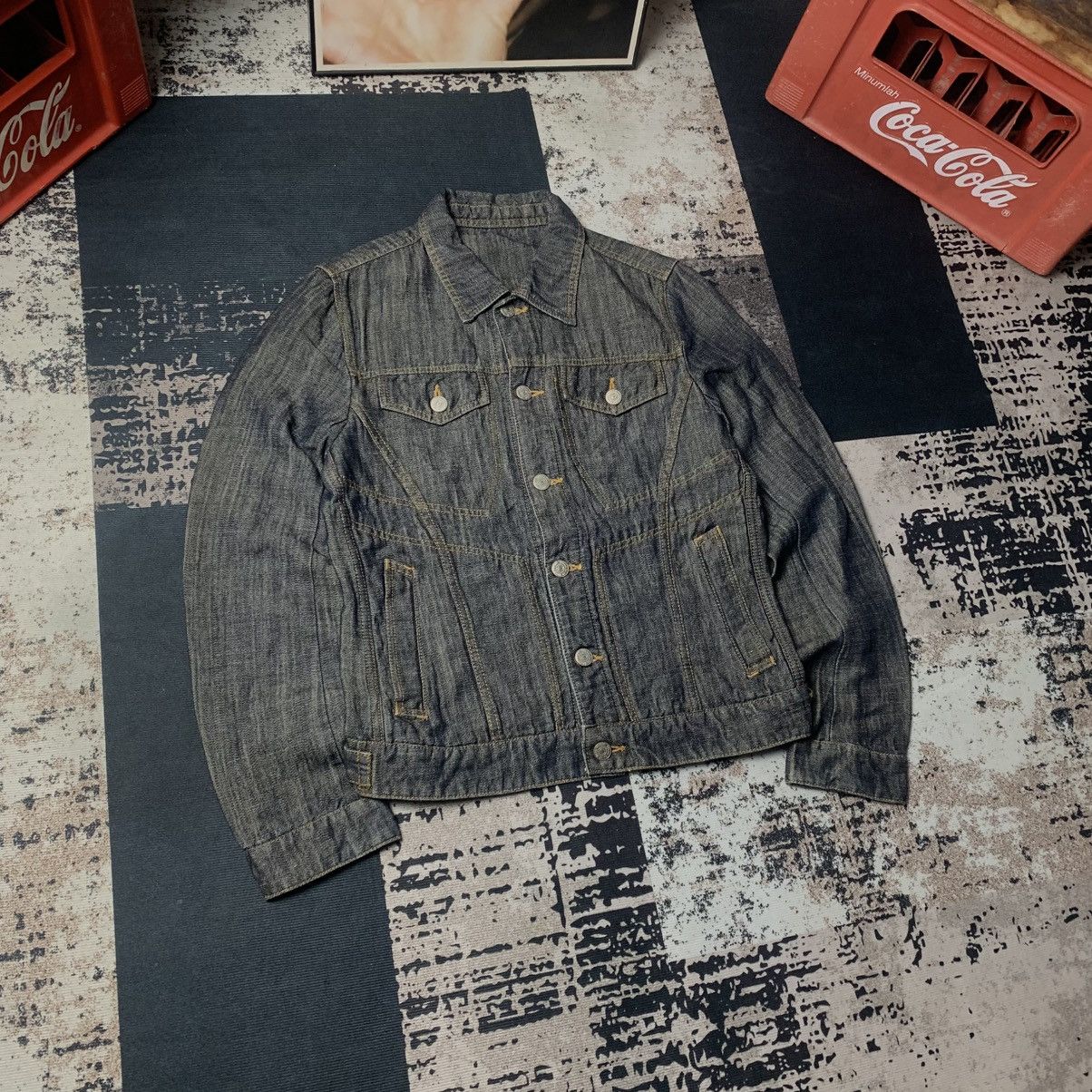 Japanese Brand Comme Ca Du Mode Men Trucker Jacket Size US L / EU 52-54 / 3 - 2 Thumbnail