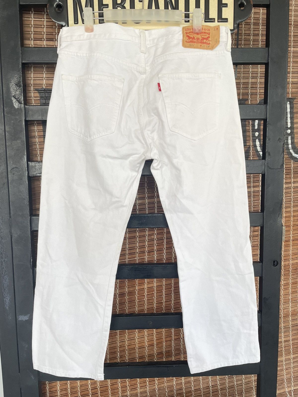 Levi's × Levi's Vintage Clothing × Vintage Levi’s 501 White Jeans Made in Mexico Size US 34 / EU 50 - 3 Thumbnail