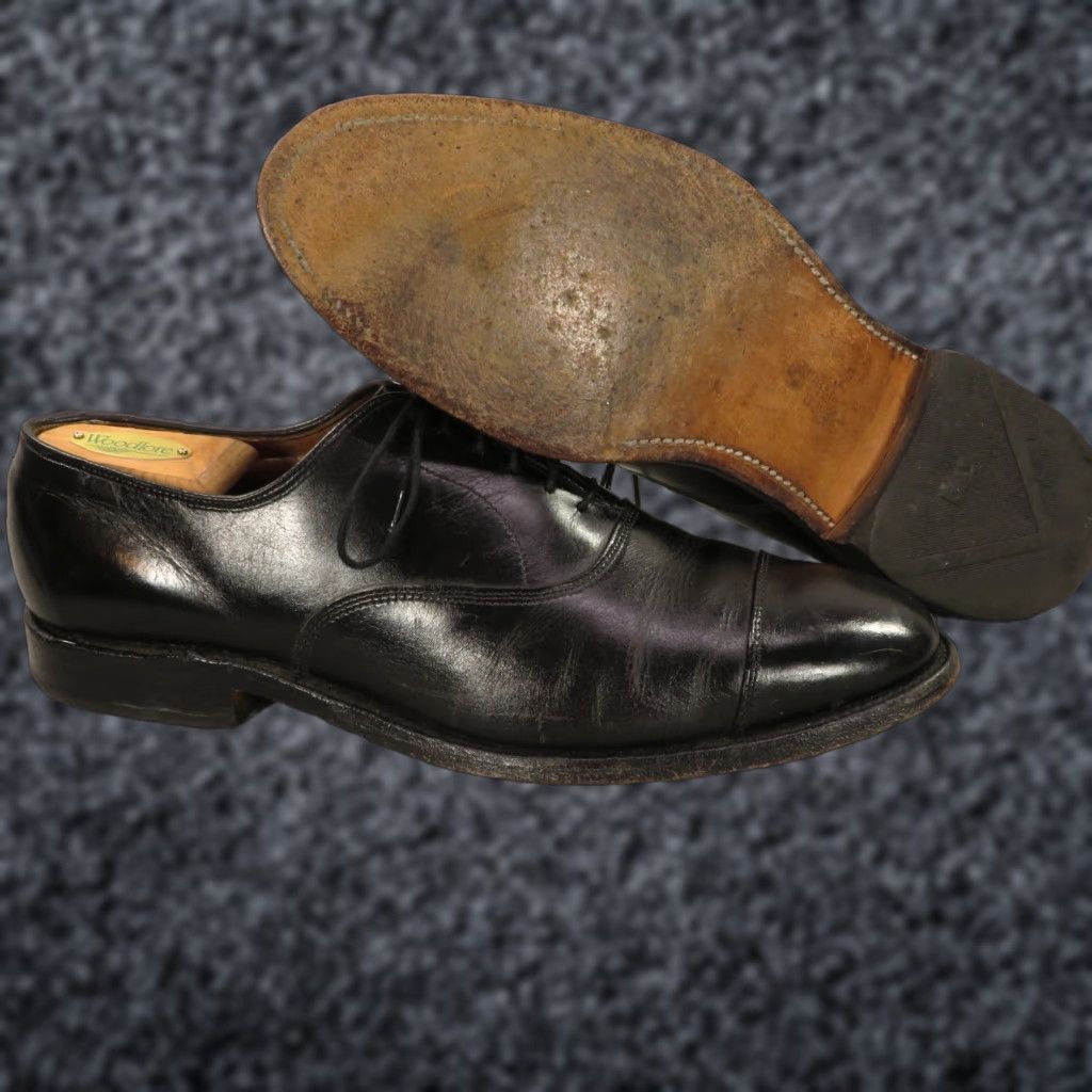Allen Edmonds Allen Edmonds Fifth Avenue Shoes Mens 9.5 D Black Cap Toe Leather Oxford USA 5th Ave Shoes Mens 9.5 D Size ONE SIZE - 1 Thumbnail