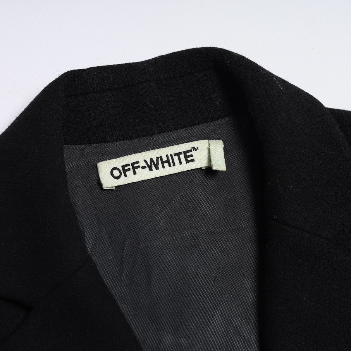 Off-White Off White Vintage Coat W Patches Logo Bar Wool Size US XS / EU 42 / 0 - 8 Thumbnail