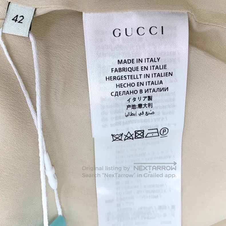 Gucci Gucci Beige tweed cotton V-neck single-breasted short-slee Size M / US 6-8 / IT 42-44 - 6 Thumbnail