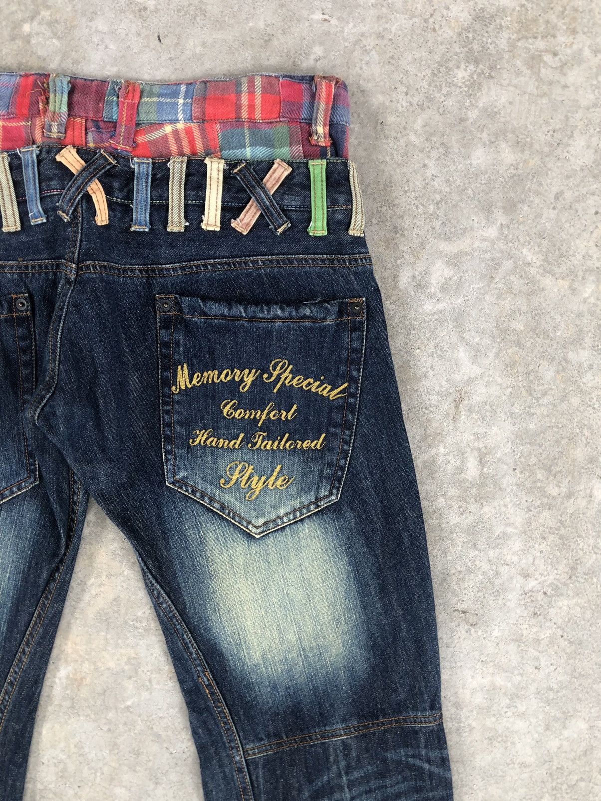 Japanese Brand Japanese Memory Special Double Waist Distressed Embroidered Size US 32 / EU 48 - 11 Thumbnail