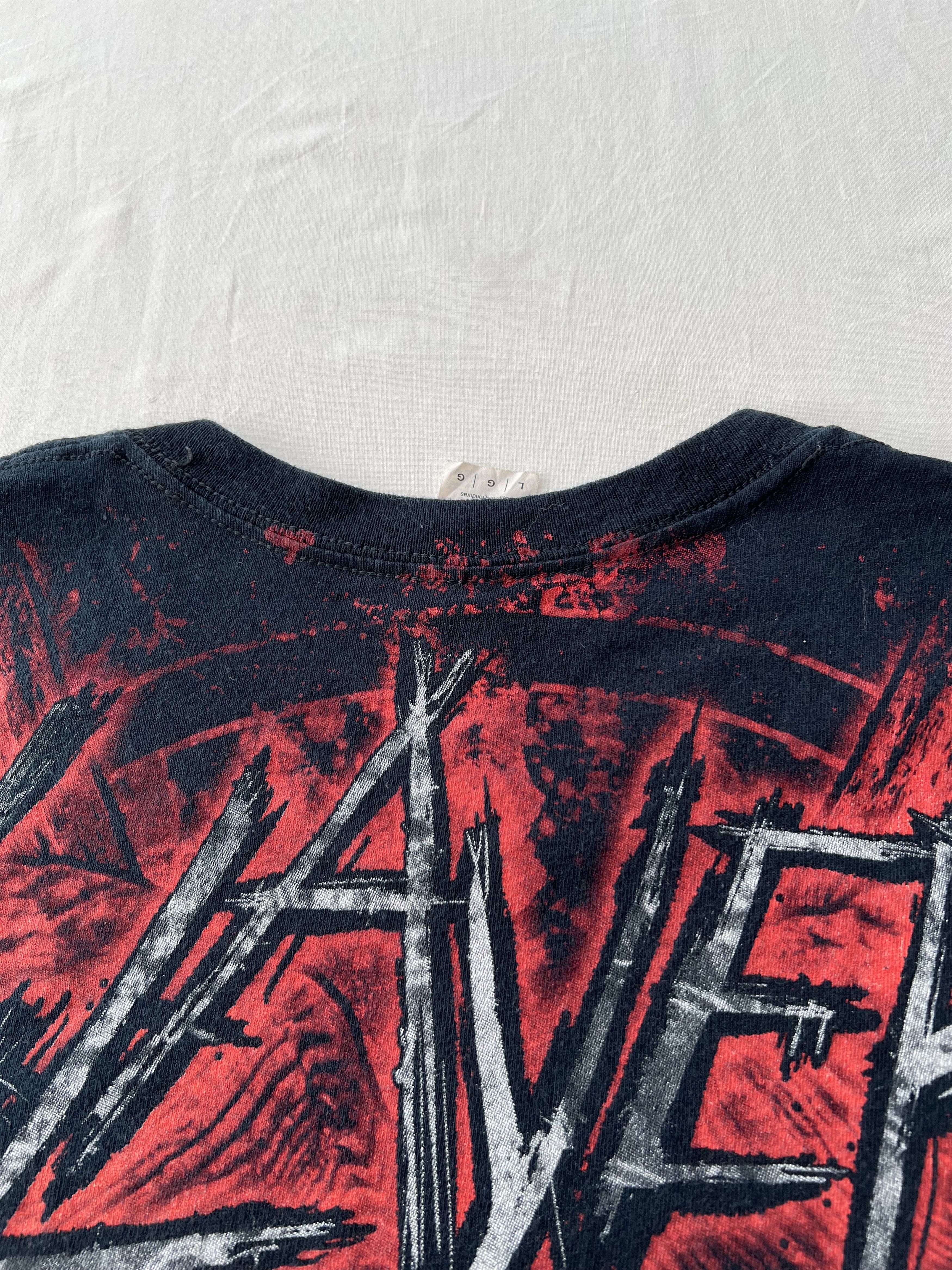 Band Tees Vintage 2000s Slayer Skull Ram AOP Black T-shirt Size US L / EU 52-54 / 3 - 13 Thumbnail