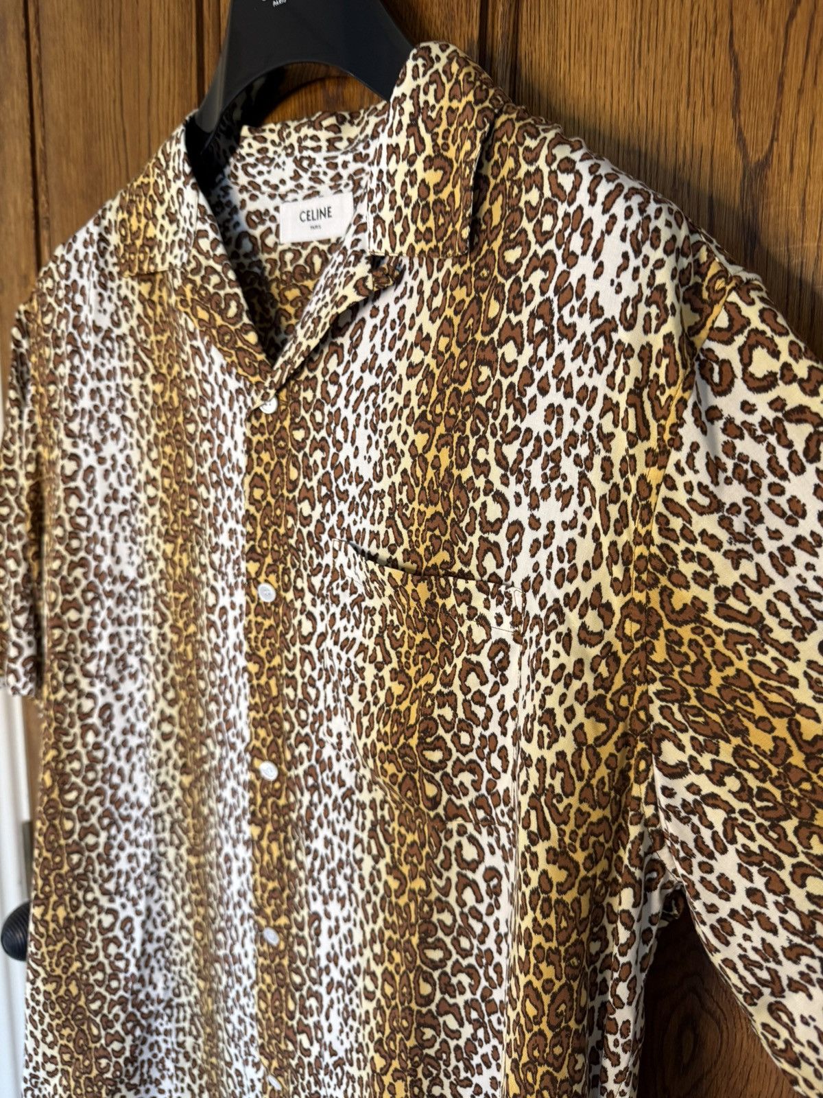 Celine $1.2k 🤑 SS23 Celine leopard Hawaiian shirt Hedi 40 38 ss Size US L / EU 52-54 / 3 - 13 Thumbnail