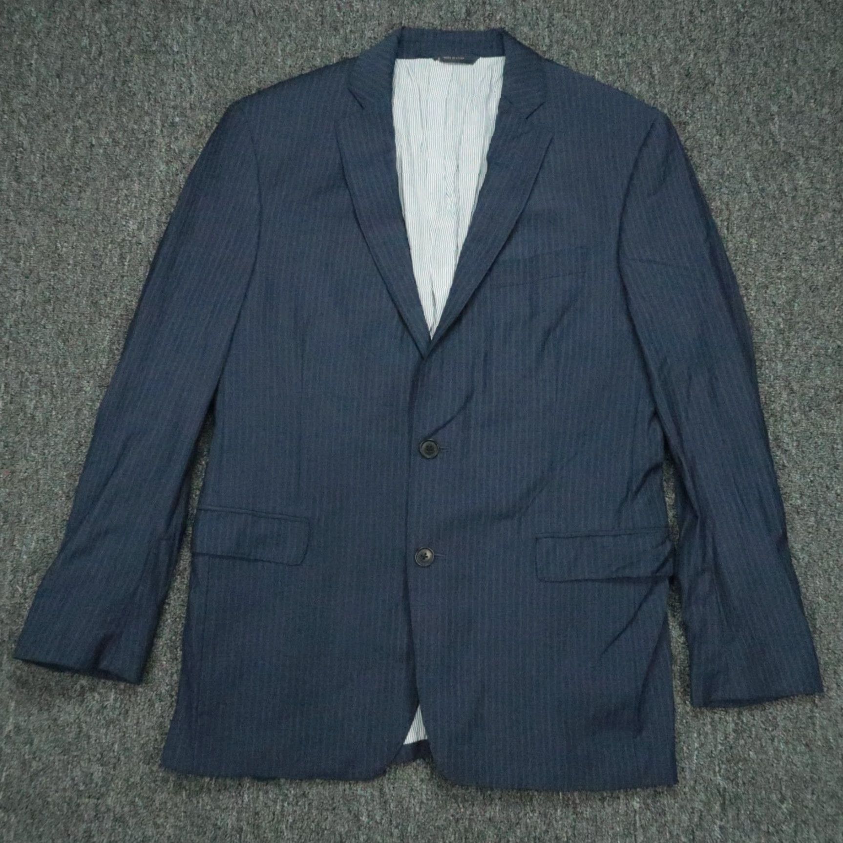Brooks Brothers Brooks Brothers Blazer Mens 40R Blue Wool Explorer Regent Fit Striped Sport Coat Size 40R - 2 Thumbnail